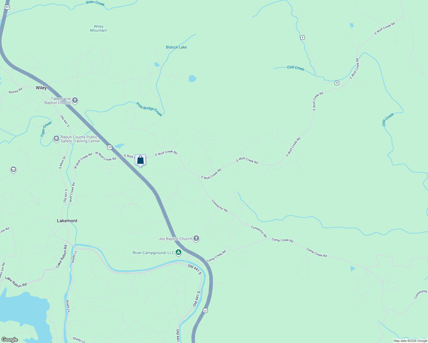 map of restaurants, bars, coffee shops, grocery stores, and more near 42 Biddy Mount Road in Lakemont