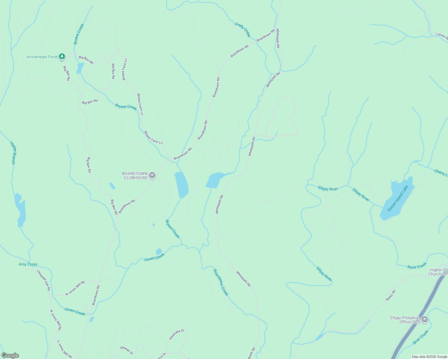 map of restaurants, bars, coffee shops, grocery stores, and more near 4055 Whitepath Road in Ellijay