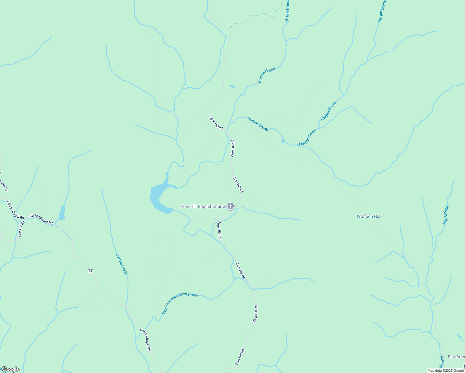 map of restaurants, bars, coffee shops, grocery stores, and more near 2441 Zion Hill Road in Ellijay