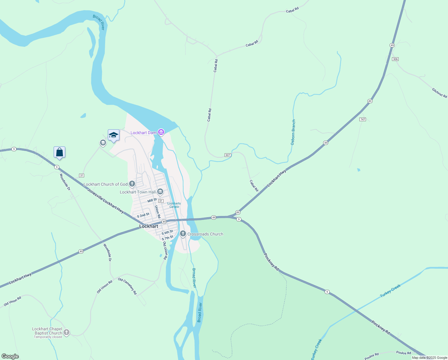 map of restaurants, bars, coffee shops, grocery stores, and more near in Lockhart