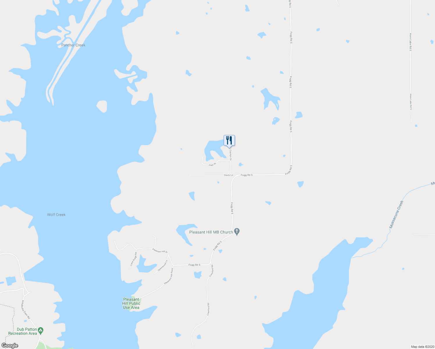 map of restaurants, bars, coffee shops, grocery stores, and more near 5660 Davis Lane in Hernando