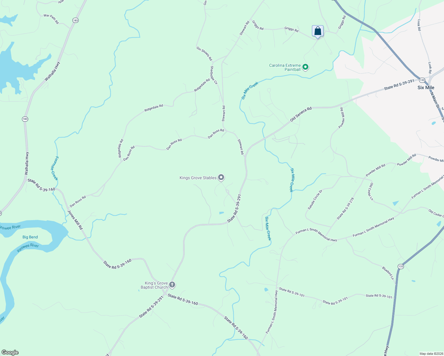 map of restaurants, bars, coffee shops, grocery stores, and more near 306 Foxfire Road in Central