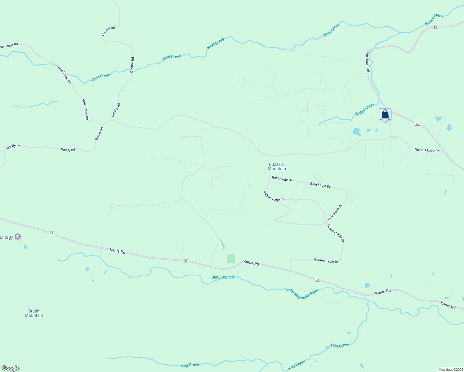 map of restaurants, bars, coffee shops, grocery stores, and more near 6101 Crestwood Lane in Little Rock