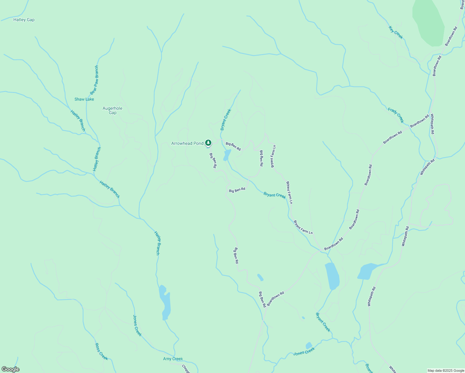 map of restaurants, bars, coffee shops, grocery stores, and more near Big Ben Road in Gilmer County