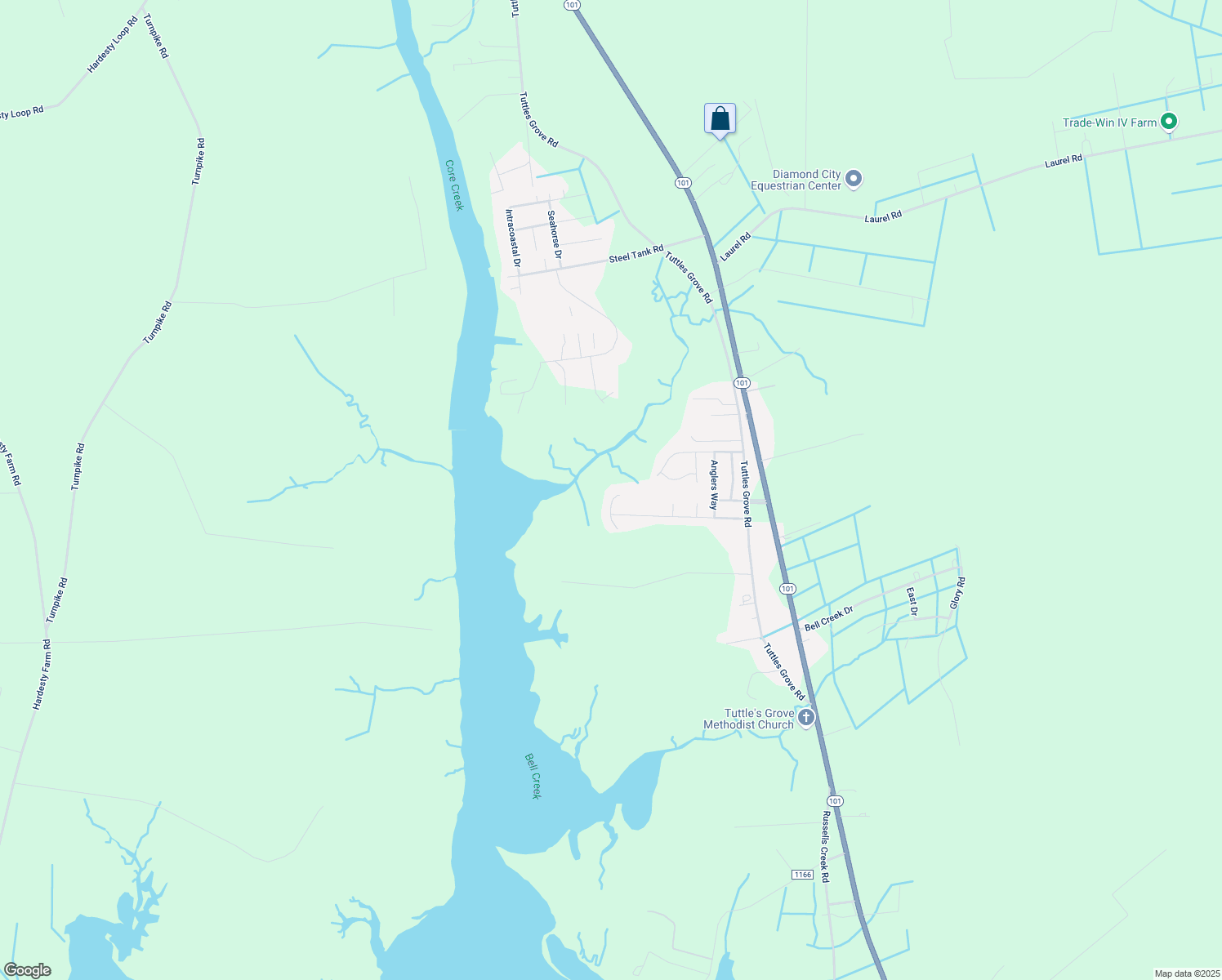 map of restaurants, bars, coffee shops, grocery stores, and more near 522 Shipmast Court in Beaufort