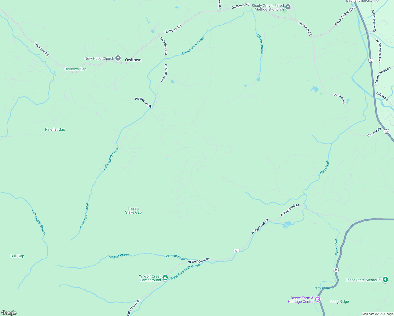 map of restaurants, bars, coffee shops, grocery stores, and more near 1822 Moon Ridge in Blairsville