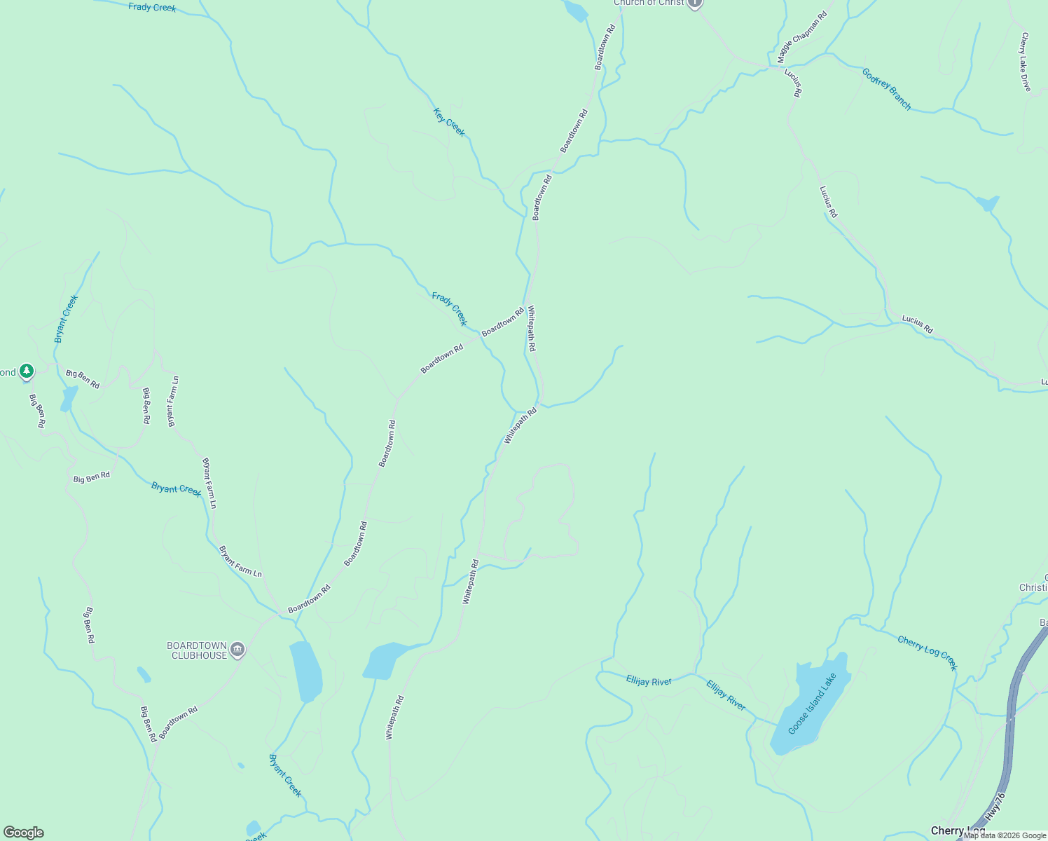 map of restaurants, bars, coffee shops, grocery stores, and more near in Cherry Log