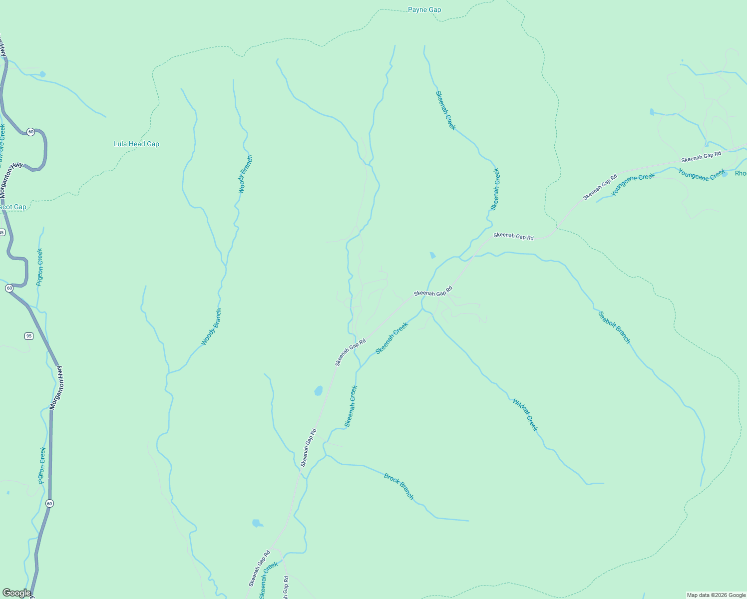 map of restaurants, bars, coffee shops, grocery stores, and more near 216 Buck Ridge Road in Suches