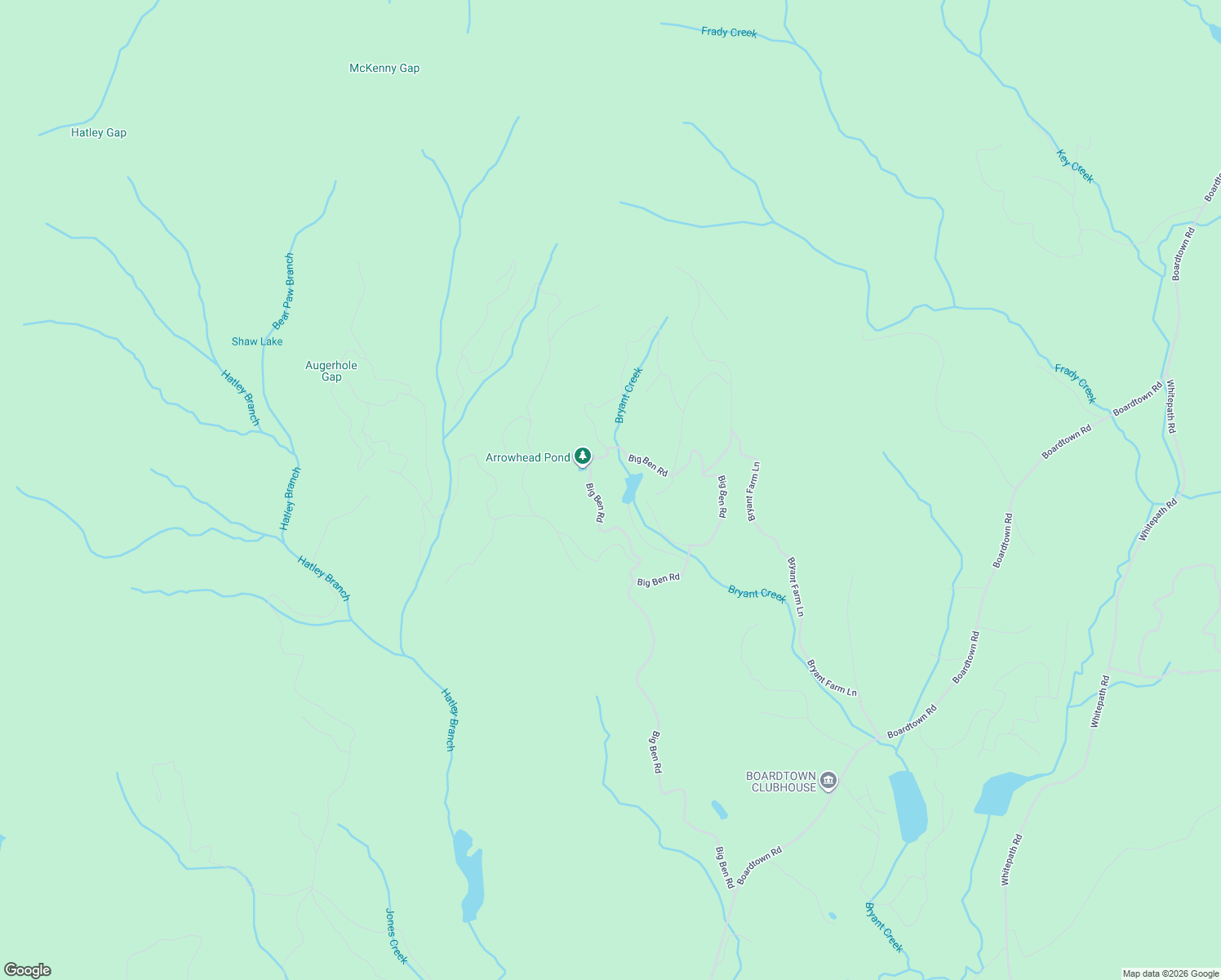 map of restaurants, bars, coffee shops, grocery stores, and more near Big Ben Road in Ellijay