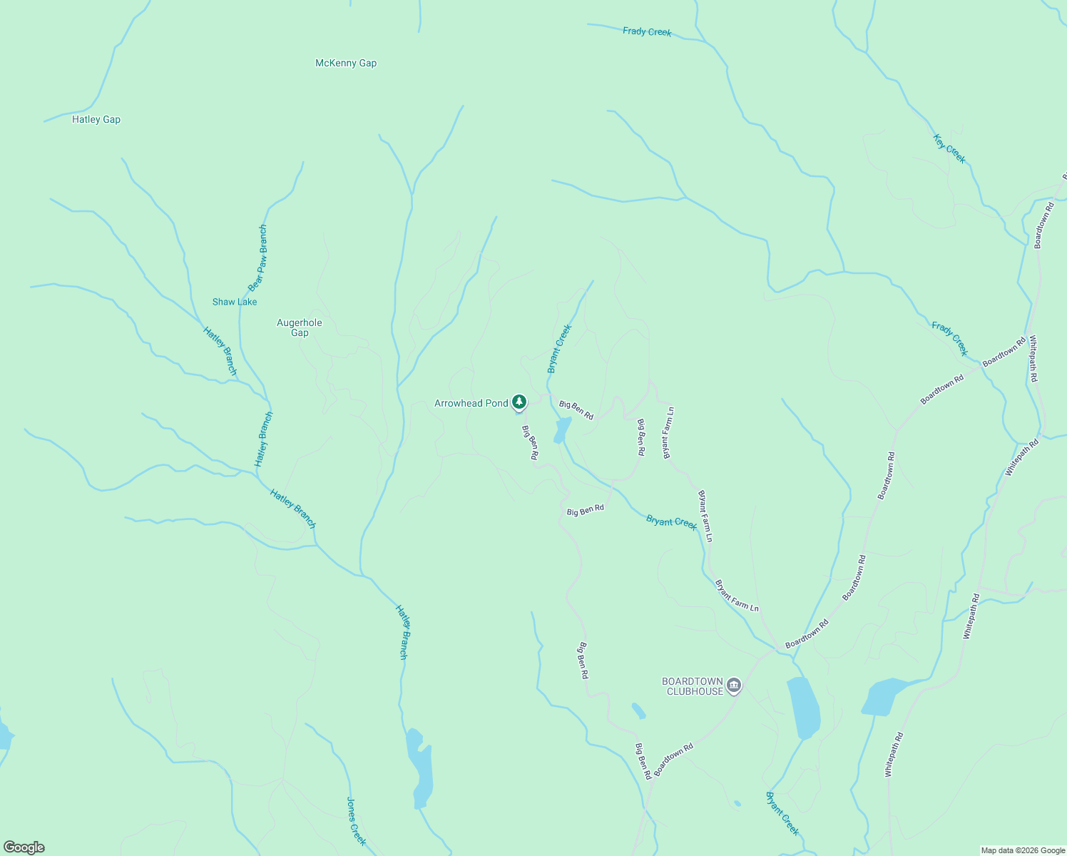 map of restaurants, bars, coffee shops, grocery stores, and more near Big Ben Road in Ellijay