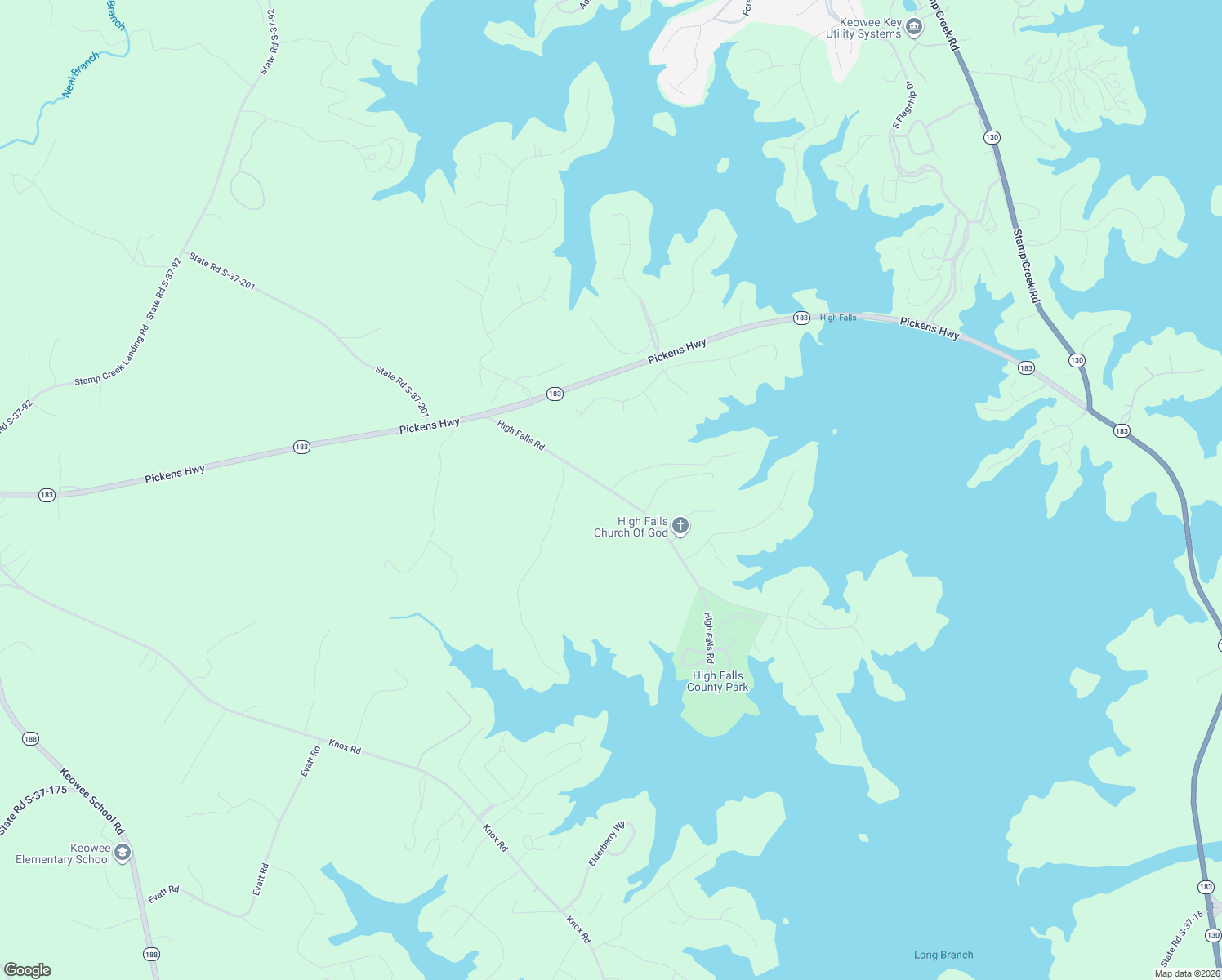 map of restaurants, bars, coffee shops, grocery stores, and more near 200 Yellowood Drive in Seneca