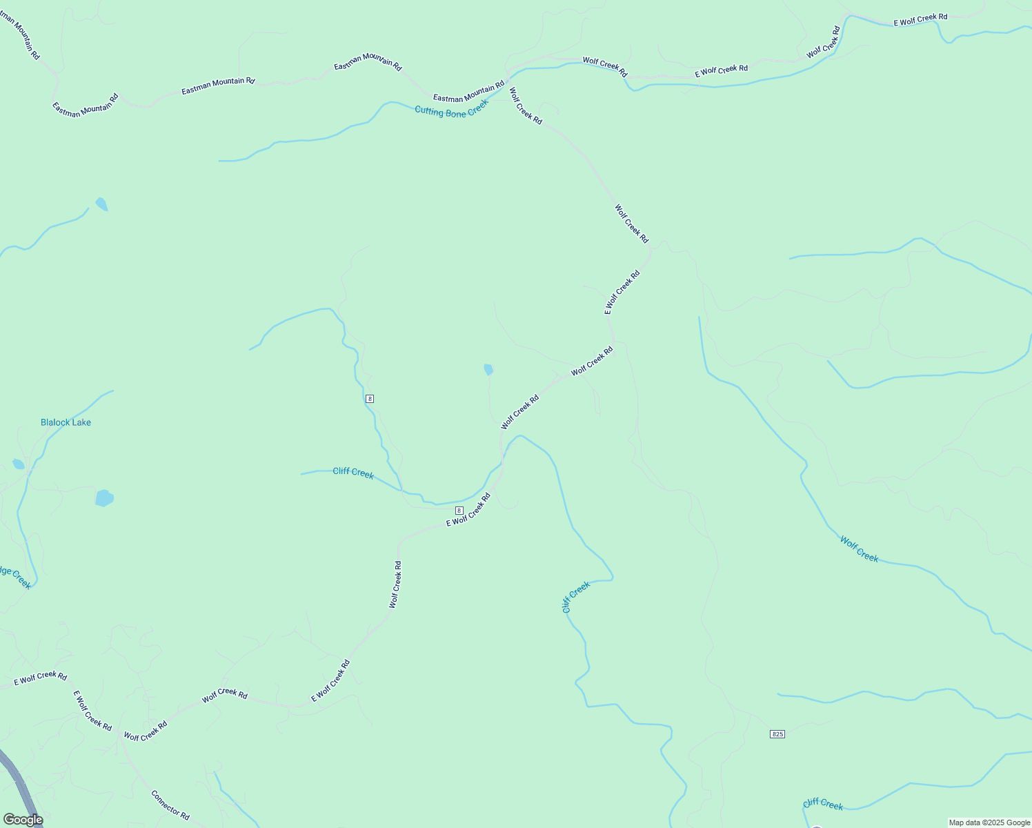 map of restaurants, bars, coffee shops, grocery stores, and more near East Wolf Creek Road in Lakemont