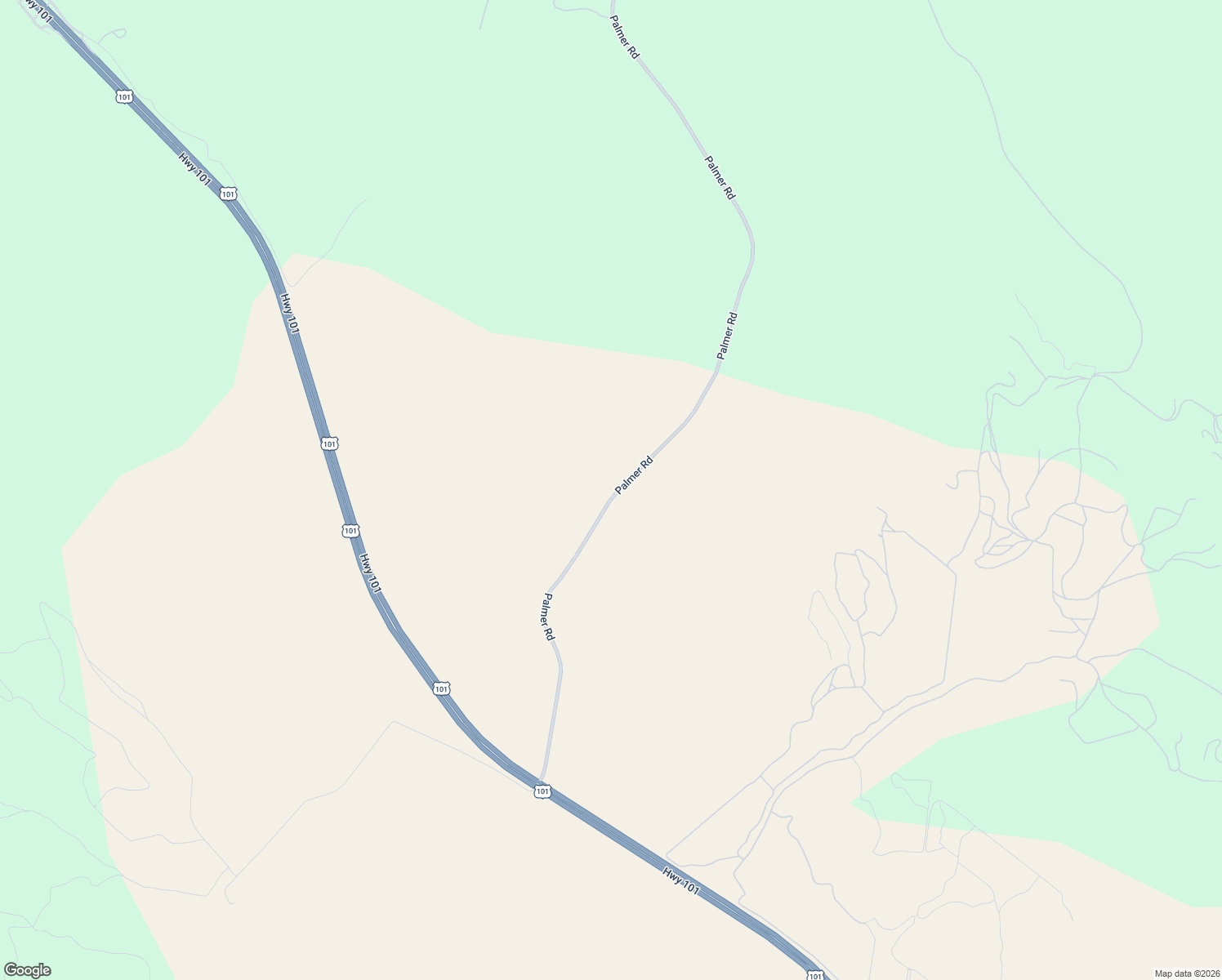 map of restaurants, bars, coffee shops, grocery stores, and more near Palmer Road in Santa Maria