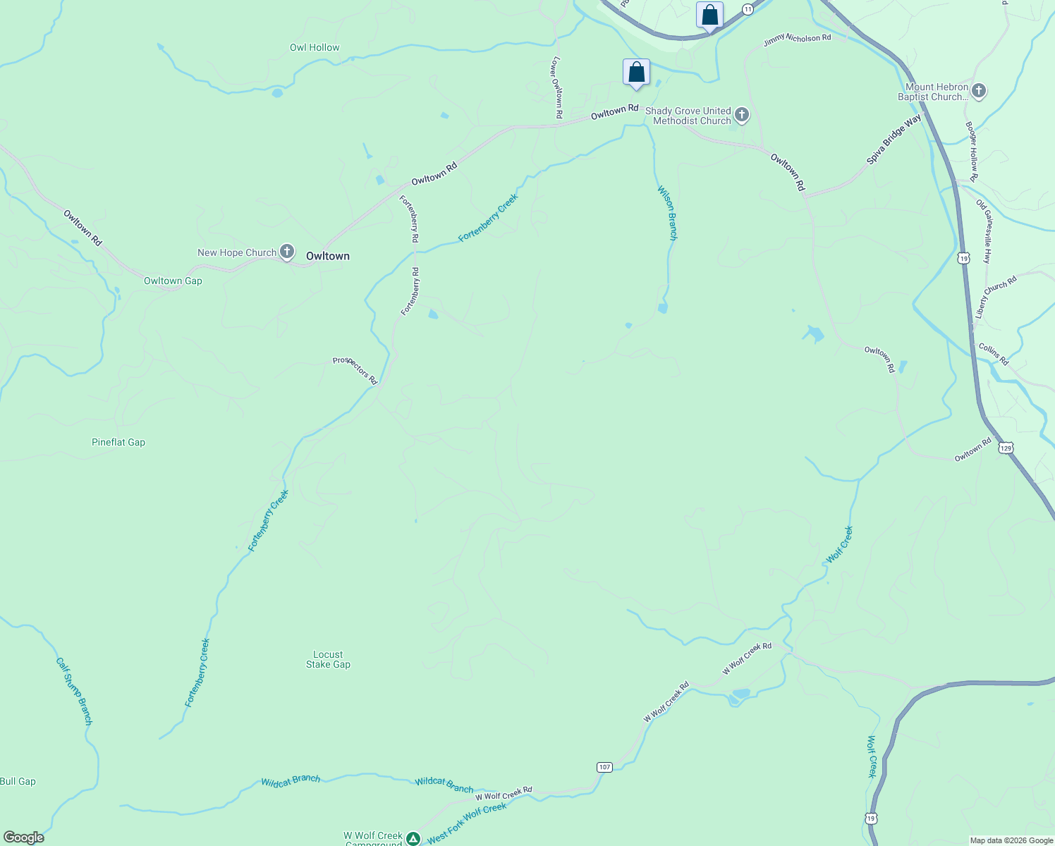 map of restaurants, bars, coffee shops, grocery stores, and more near 759 Wilson Mountain Road in Blairsville