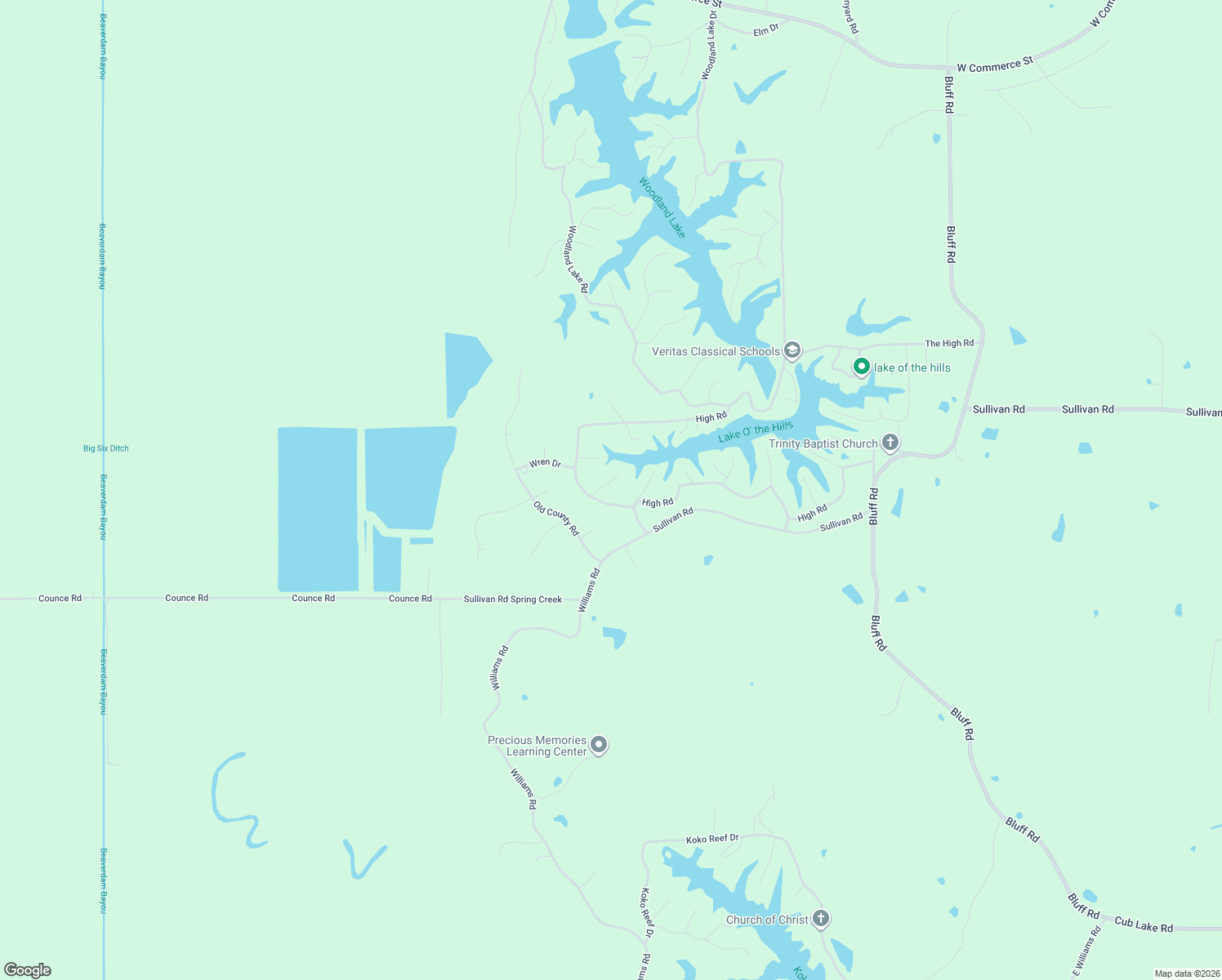 map of restaurants, bars, coffee shops, grocery stores, and more near 3675 Councils Ford Cove in Hernando