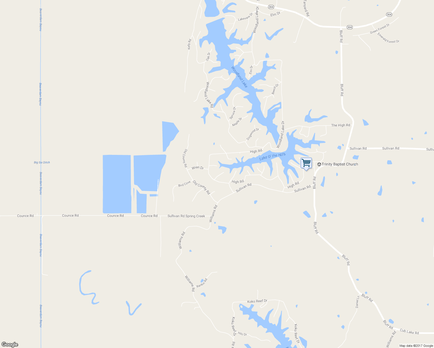 map of restaurants, bars, coffee shops, grocery stores, and more near 3675 Councils Ford Cove in Hernando