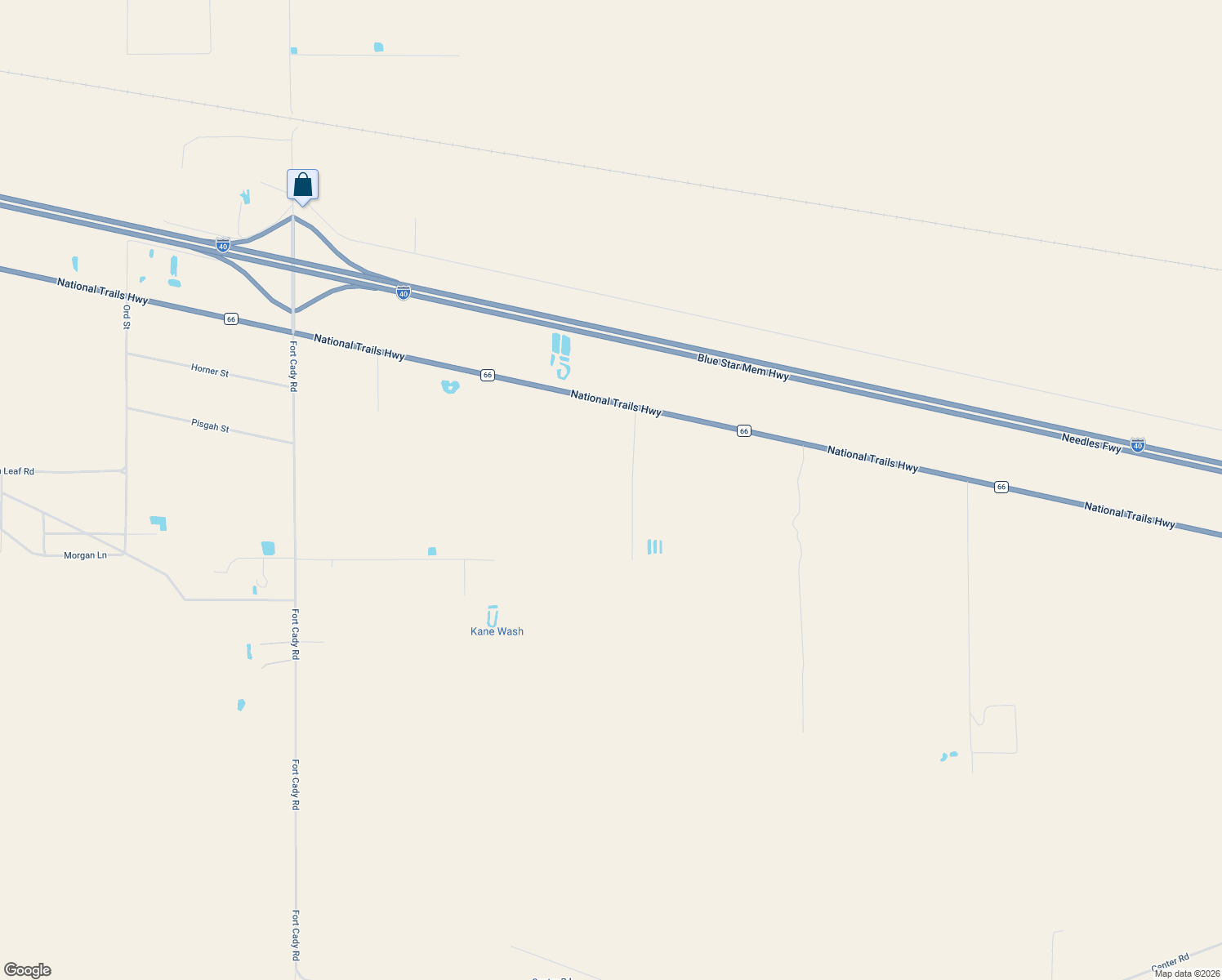 map of restaurants, bars, coffee shops, grocery stores, and more near 48877 Berry Road in Newberry Springs