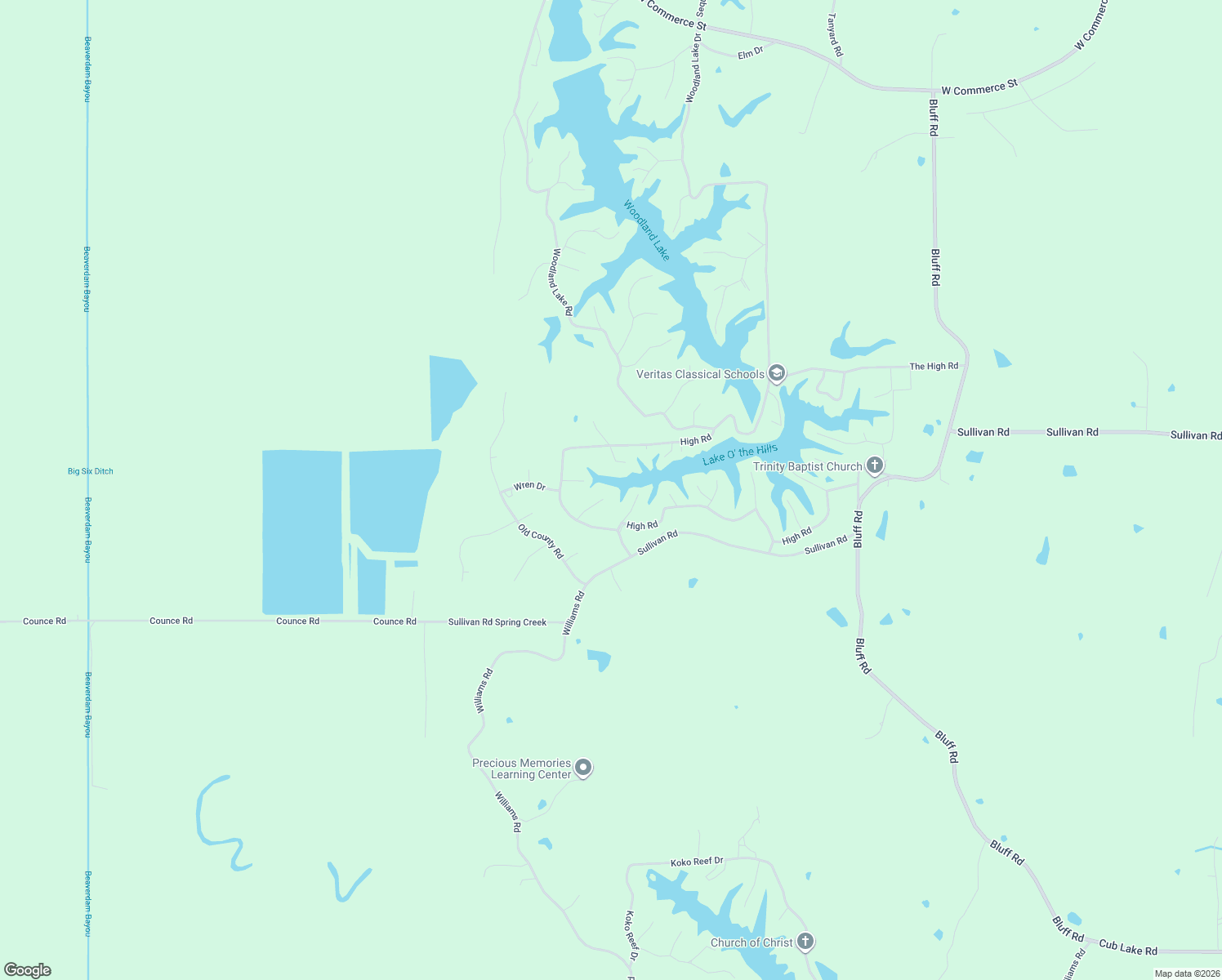 map of restaurants, bars, coffee shops, grocery stores, and more near 3571 Ben Lendis Ridge in Hernando