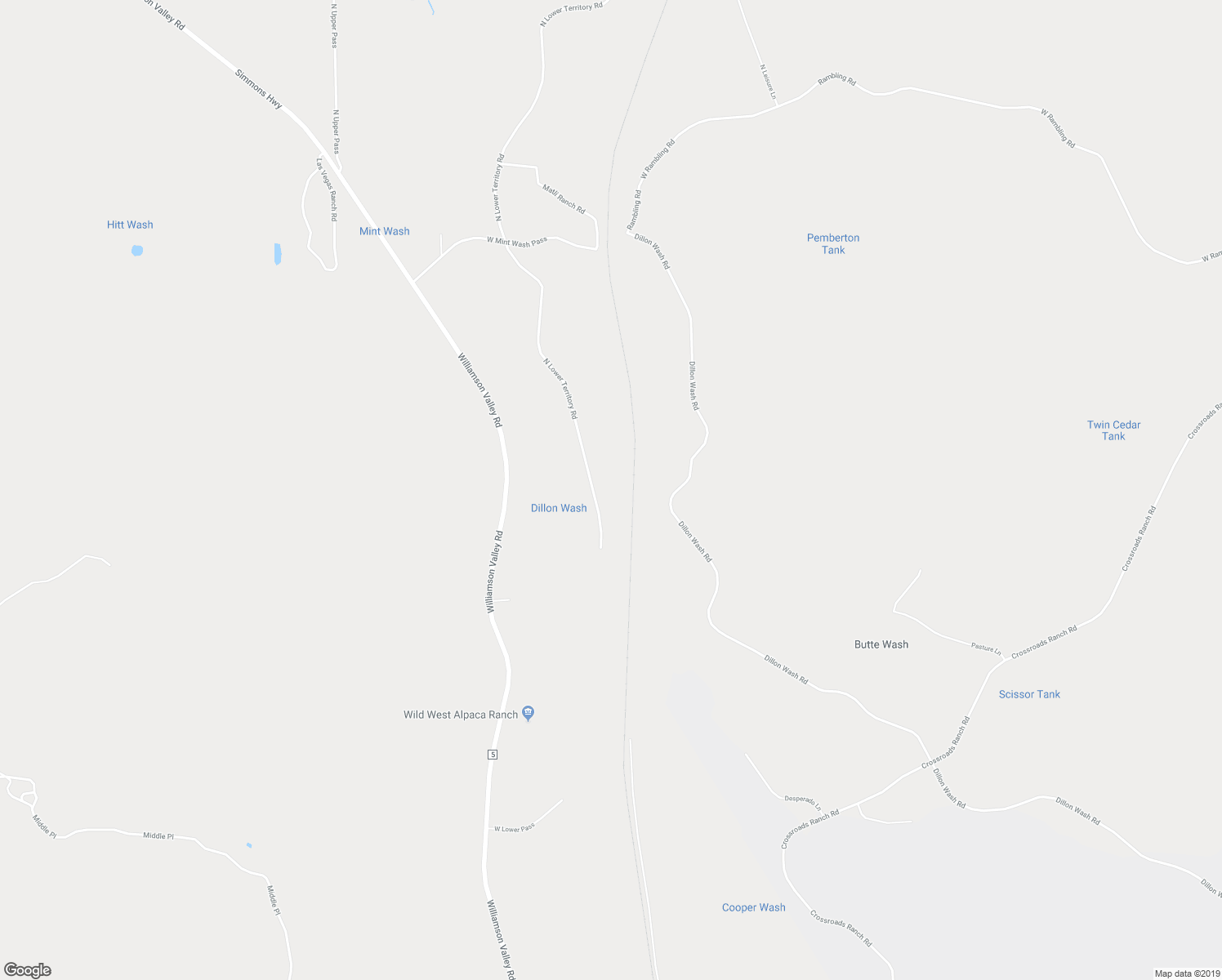 map of restaurants, bars, coffee shops, grocery stores, and more near 18125 North Lower Territory Road in Prescott