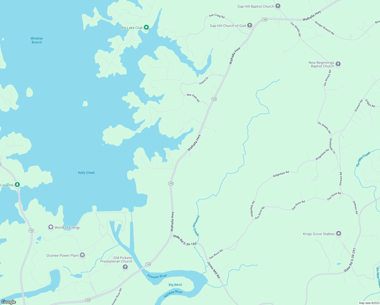 map of restaurants, bars, coffee shops, grocery stores, and more near Killdevil Hill in Pickens County