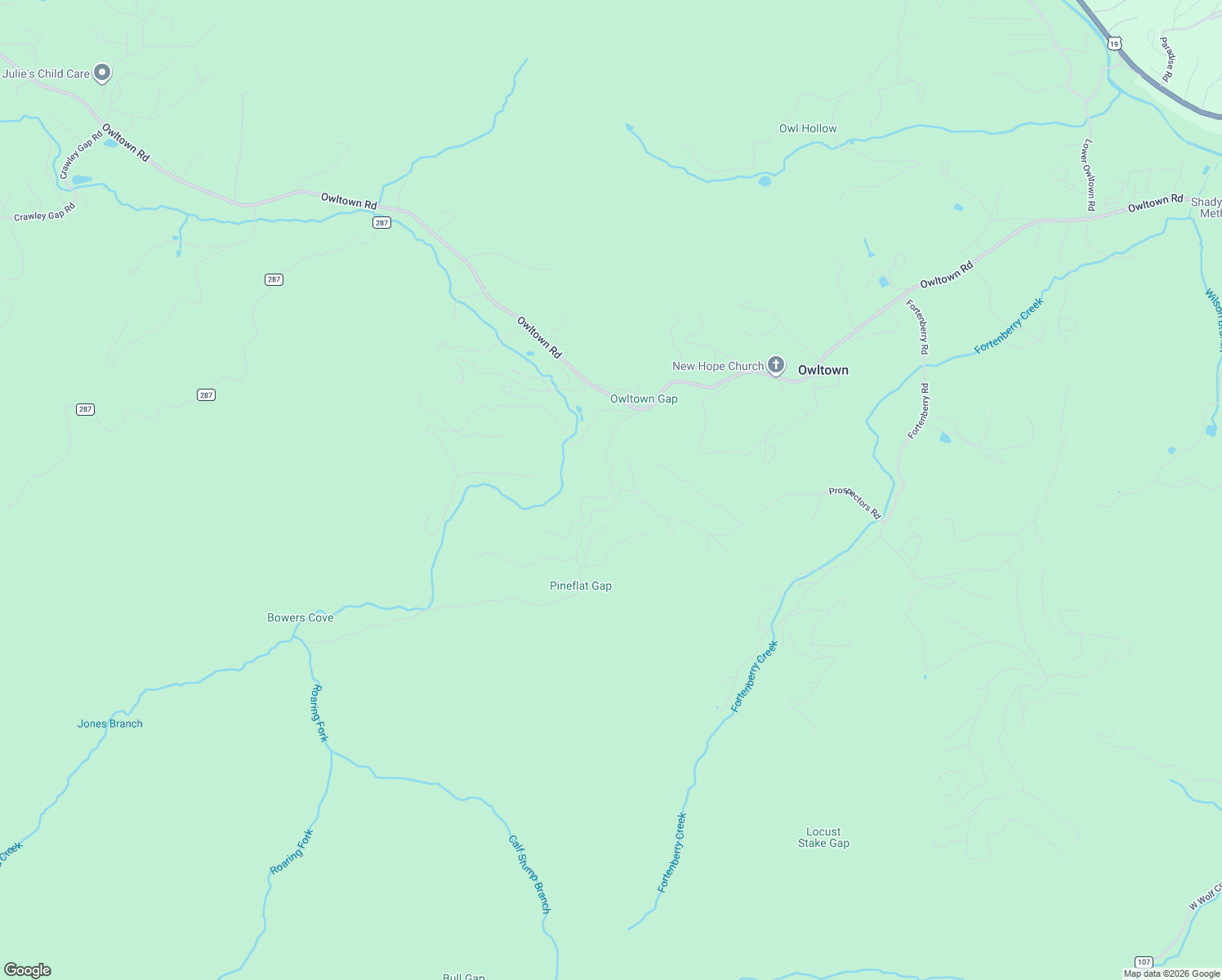 map of restaurants, bars, coffee shops, grocery stores, and more near Chestnut Mountain Road in Blairsville