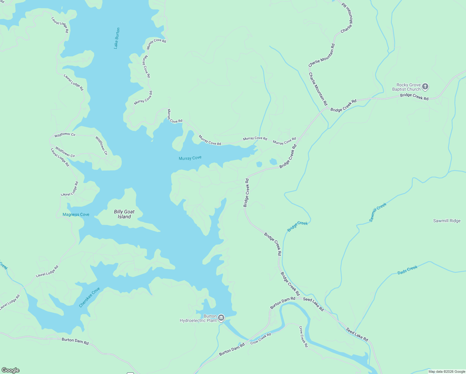 map of restaurants, bars, coffee shops, grocery stores, and more near North Perrin Cove Road in Tiger