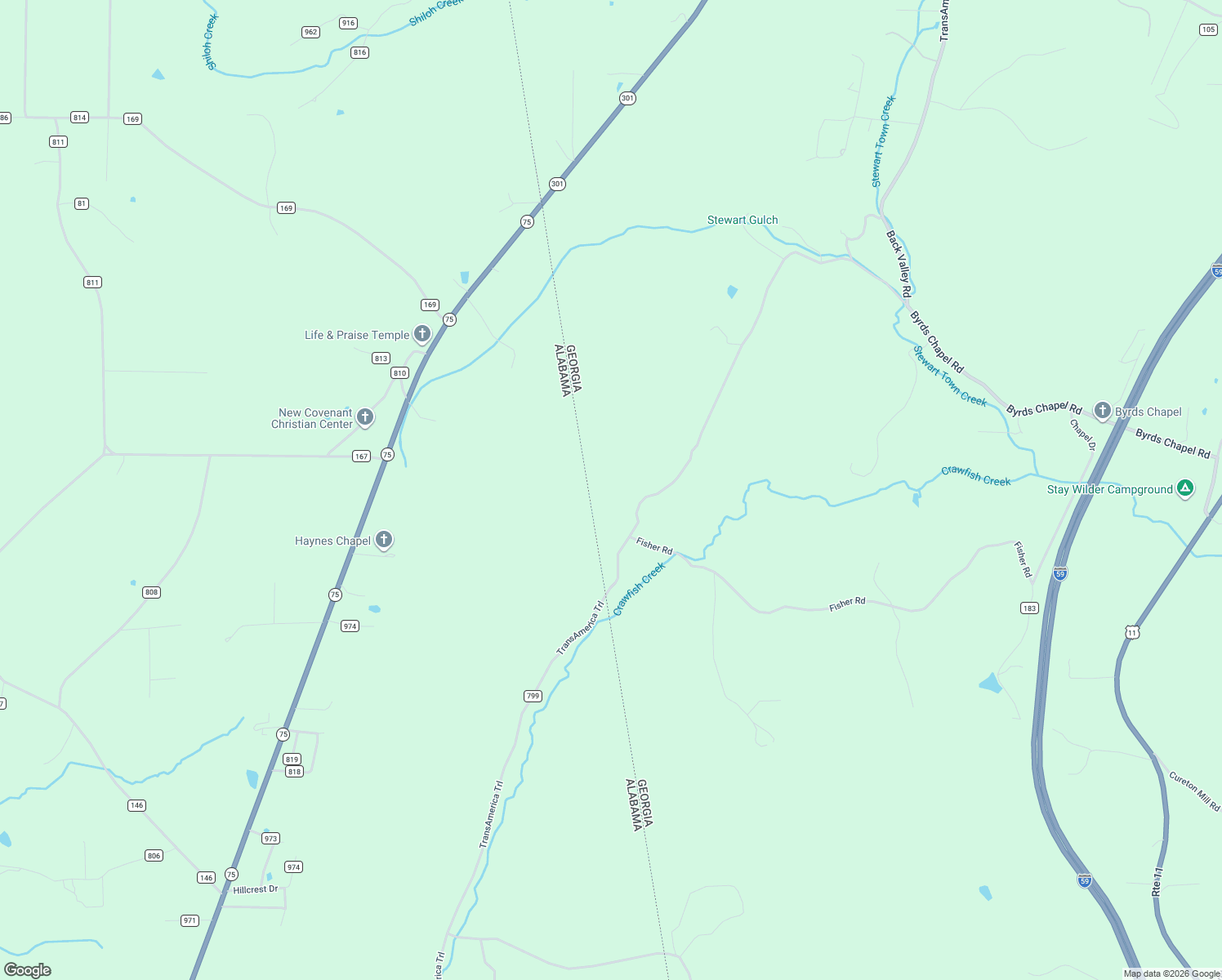map of restaurants, bars, coffee shops, grocery stores, and more near 2352 Byrds Chapel Road in Rising Fawn