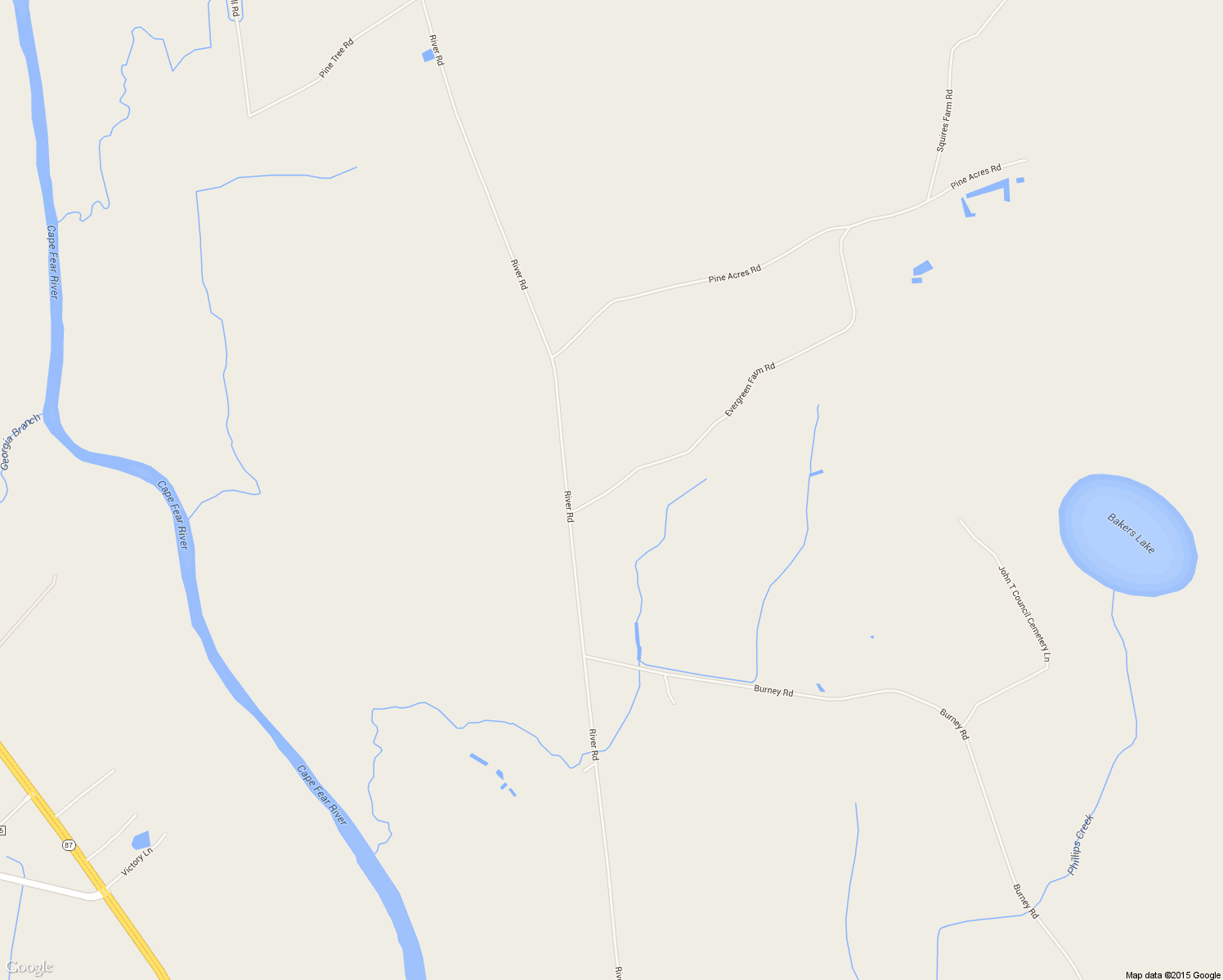 map of restaurants, bars, coffee shops, grocery stores, and more near 150 Evergreen Farm Road in White Oak