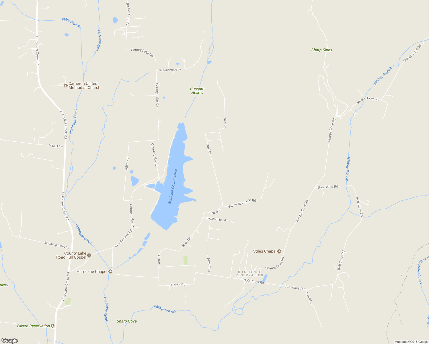 map of restaurants, bars, coffee shops, grocery stores, and more near 584 Neal Drive in Gurley