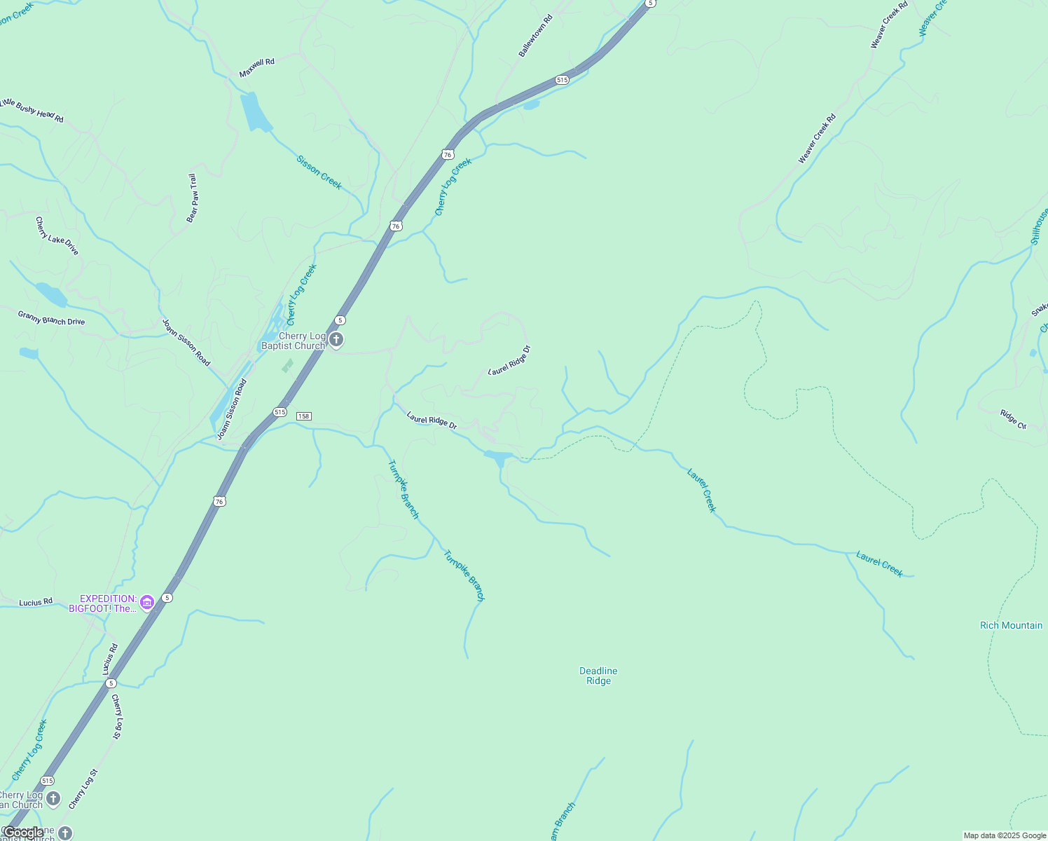 map of restaurants, bars, coffee shops, grocery stores, and more near 77 Brittany Lane in Blue Ridge