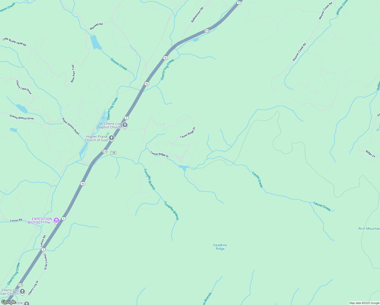 map of restaurants, bars, coffee shops, grocery stores, and more near 77 Brittany Lane in Blue Ridge