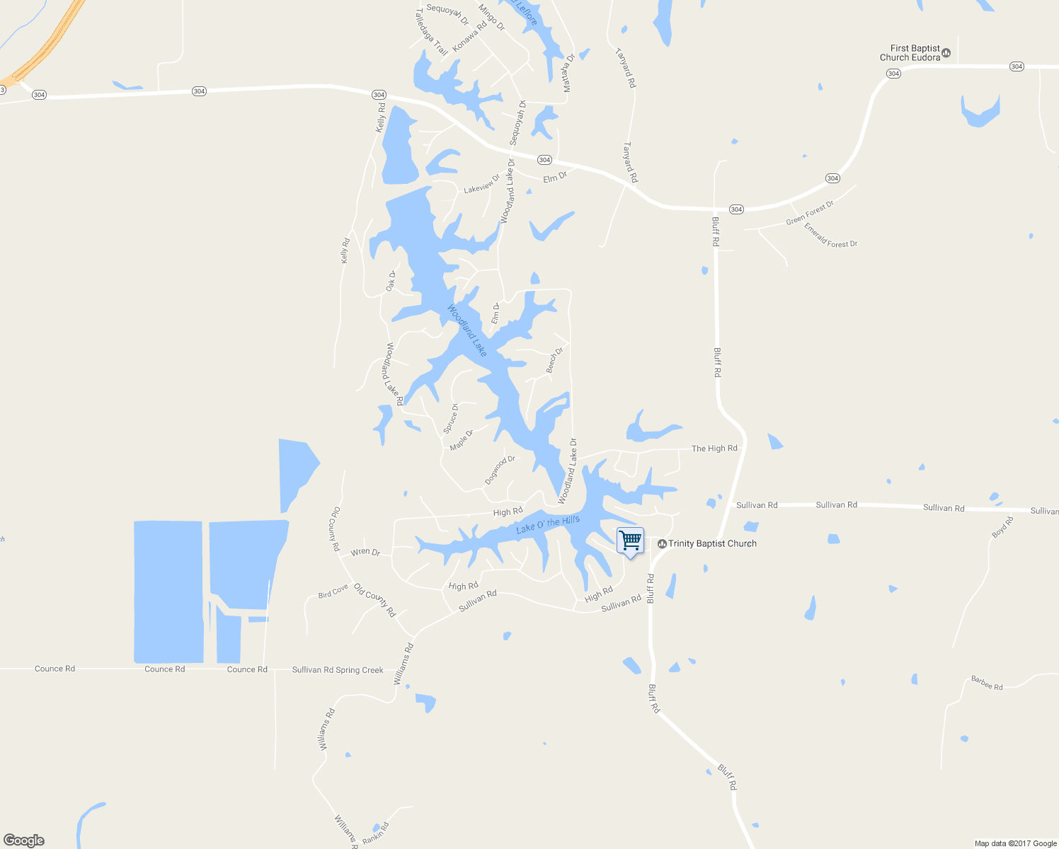 map of restaurants, bars, coffee shops, grocery stores, and more near 3200 Beech Drive in Hernando