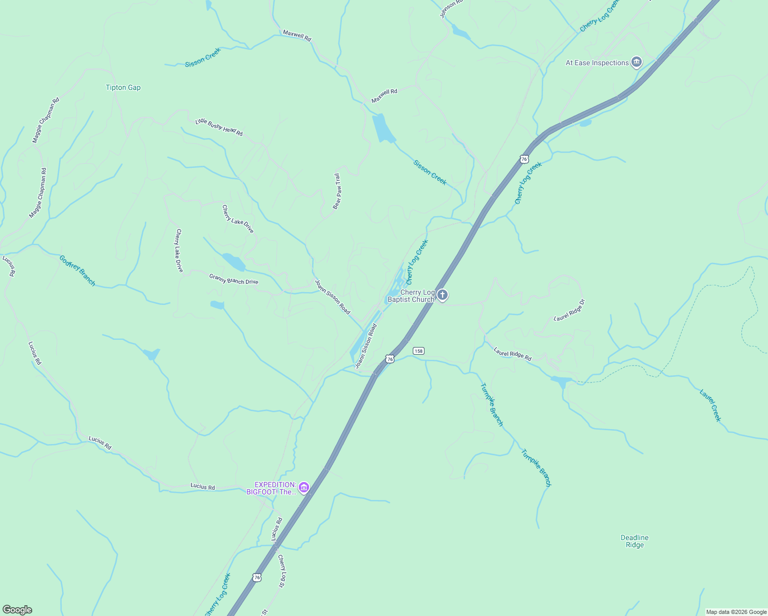 map of restaurants, bars, coffee shops, grocery stores, and more near 28 Bear Lake Drive in Blue Ridge