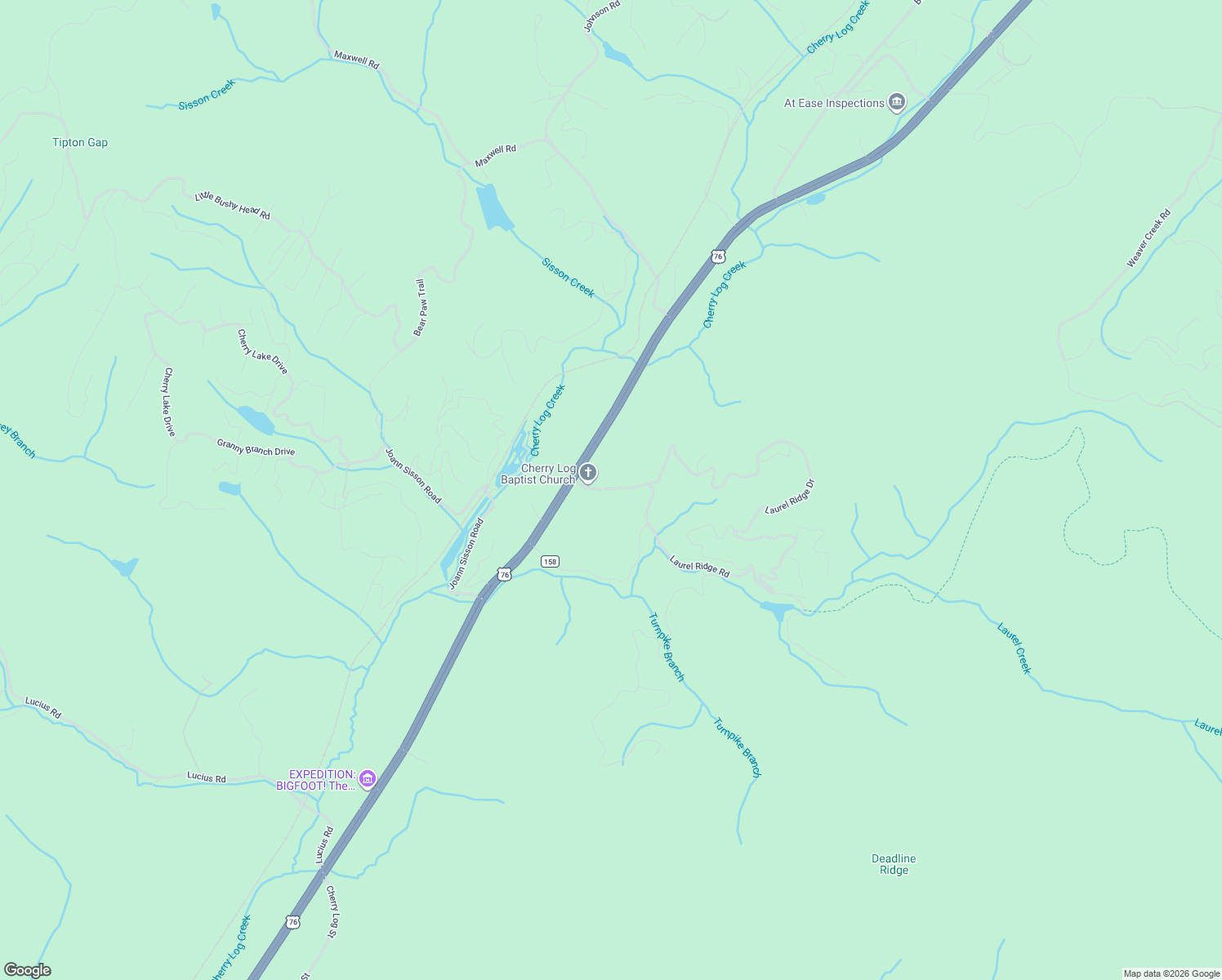 map of restaurants, bars, coffee shops, grocery stores, and more near 24 Laurel Ridge Drive in Blue Ridge