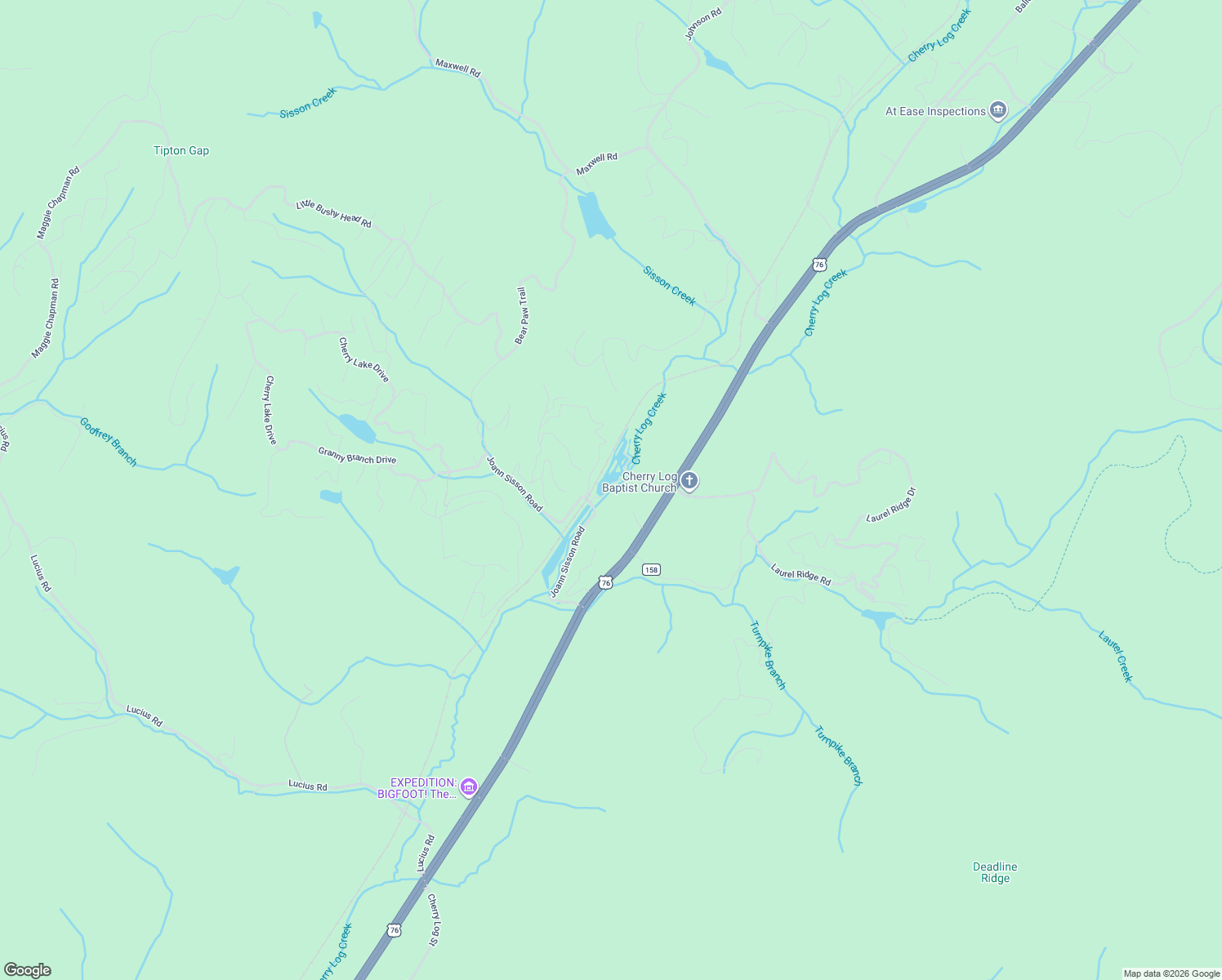 map of restaurants, bars, coffee shops, grocery stores, and more near 28 Bear Lake Drive in Blue Ridge