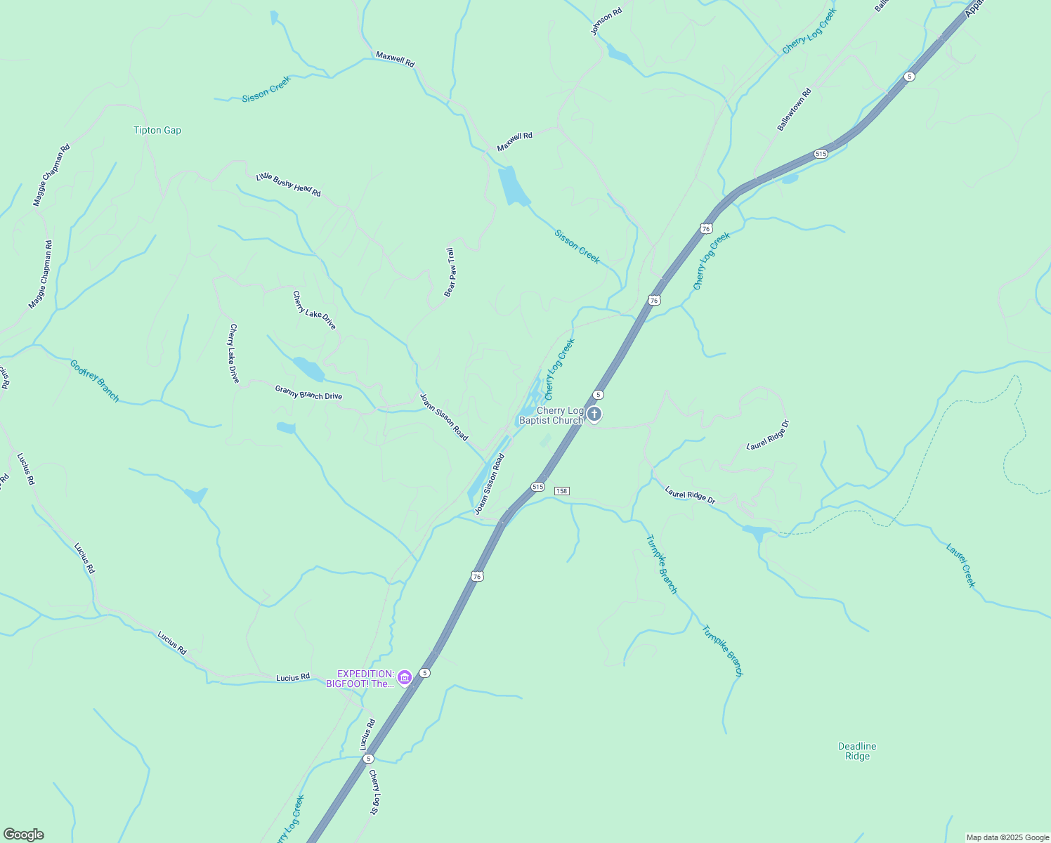 map of restaurants, bars, coffee shops, grocery stores, and more near 64 Bear Lake Drive in Blue Ridge