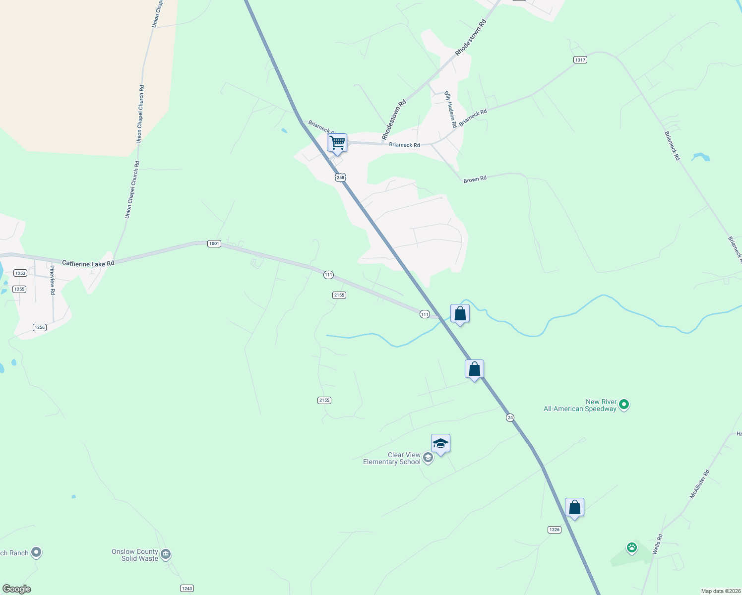 map of restaurants, bars, coffee shops, grocery stores, and more near 1573 Catherine Lake Road in Jacksonville