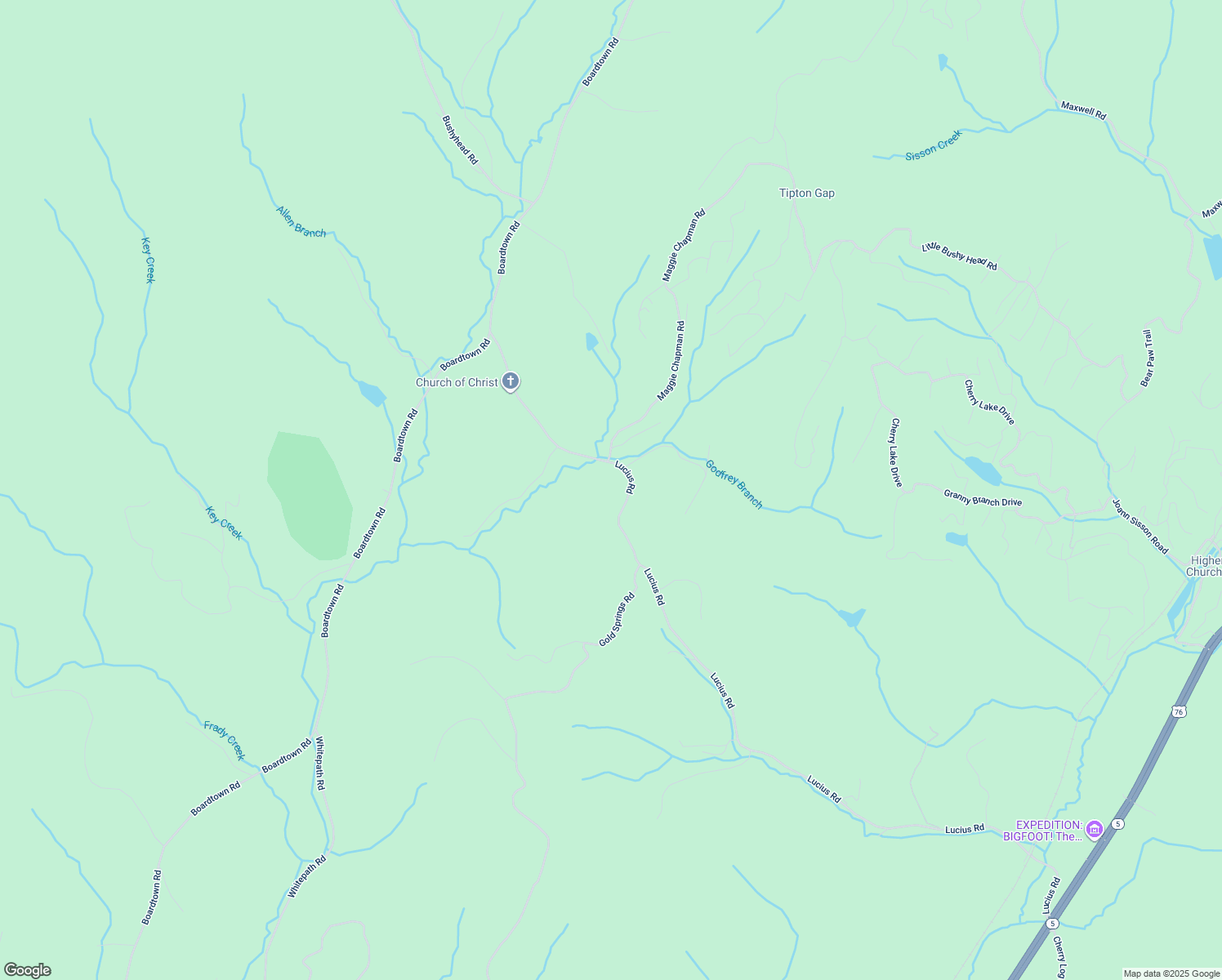 map of restaurants, bars, coffee shops, grocery stores, and more near 1043-2253 Lucius Rd in Gilmer