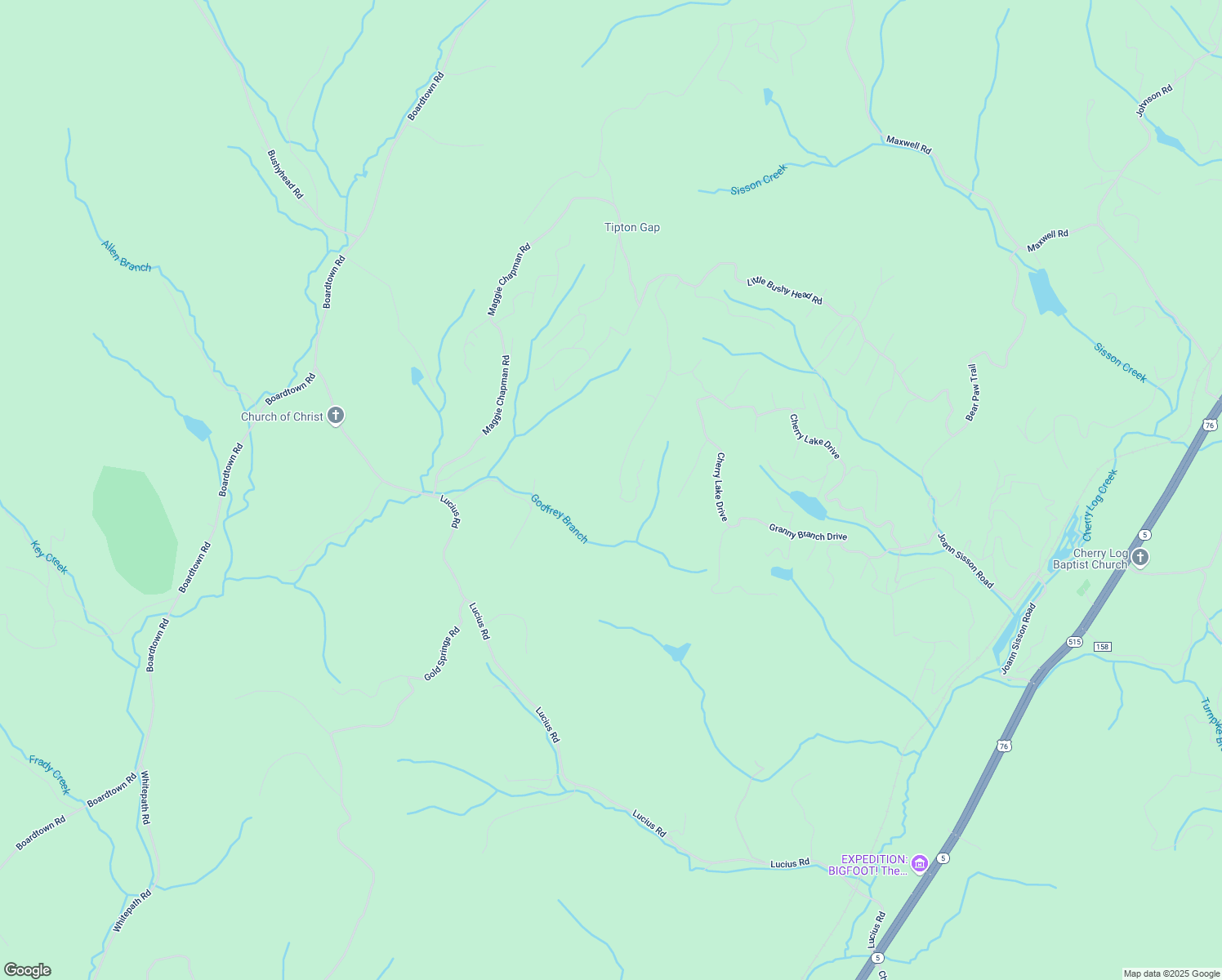map of restaurants, bars, coffee shops, grocery stores, and more near 566 Cohutta Mountain Road in Blue Ridge