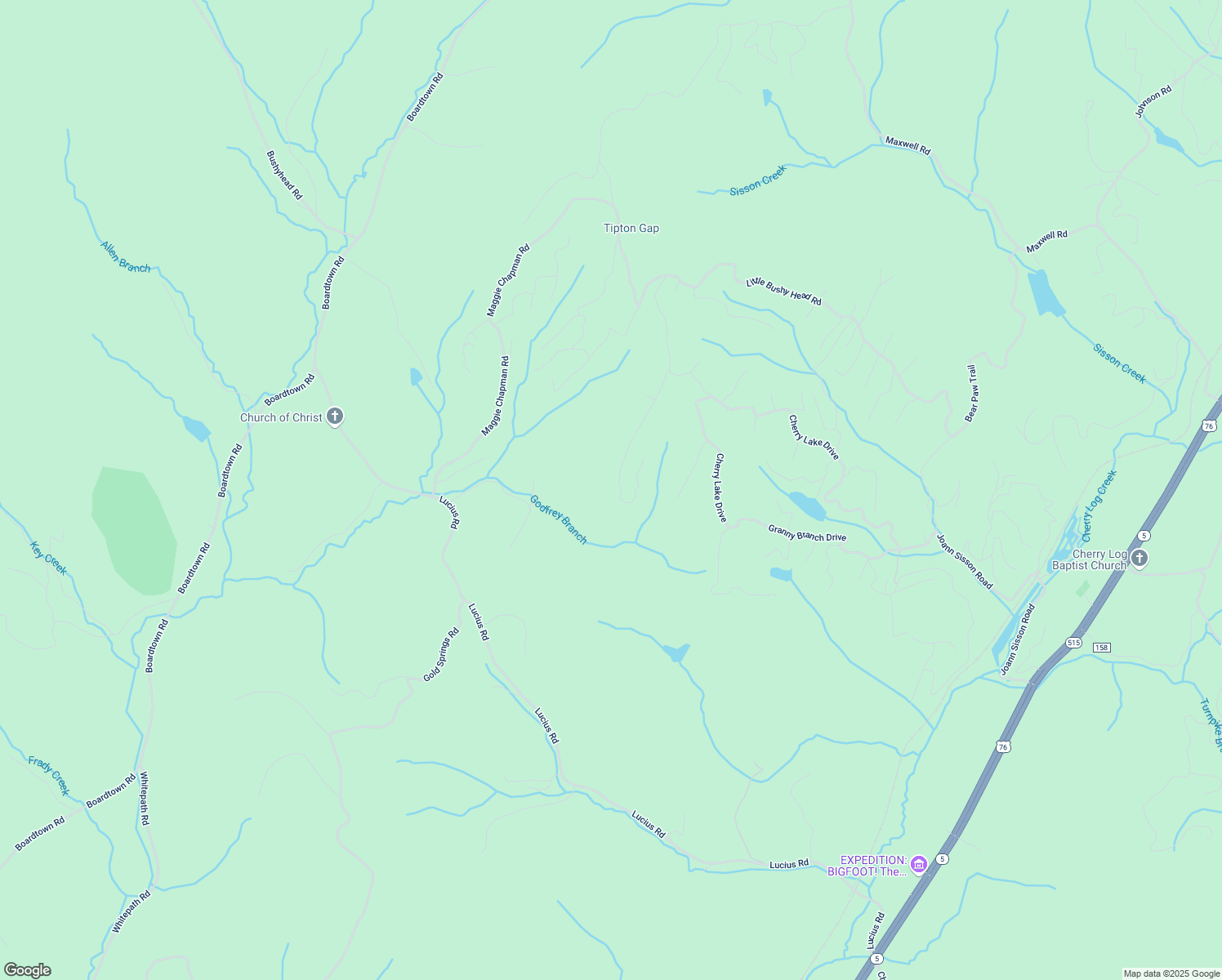 map of restaurants, bars, coffee shops, grocery stores, and more near 566 Cohutta Mountain Road in Blue Ridge