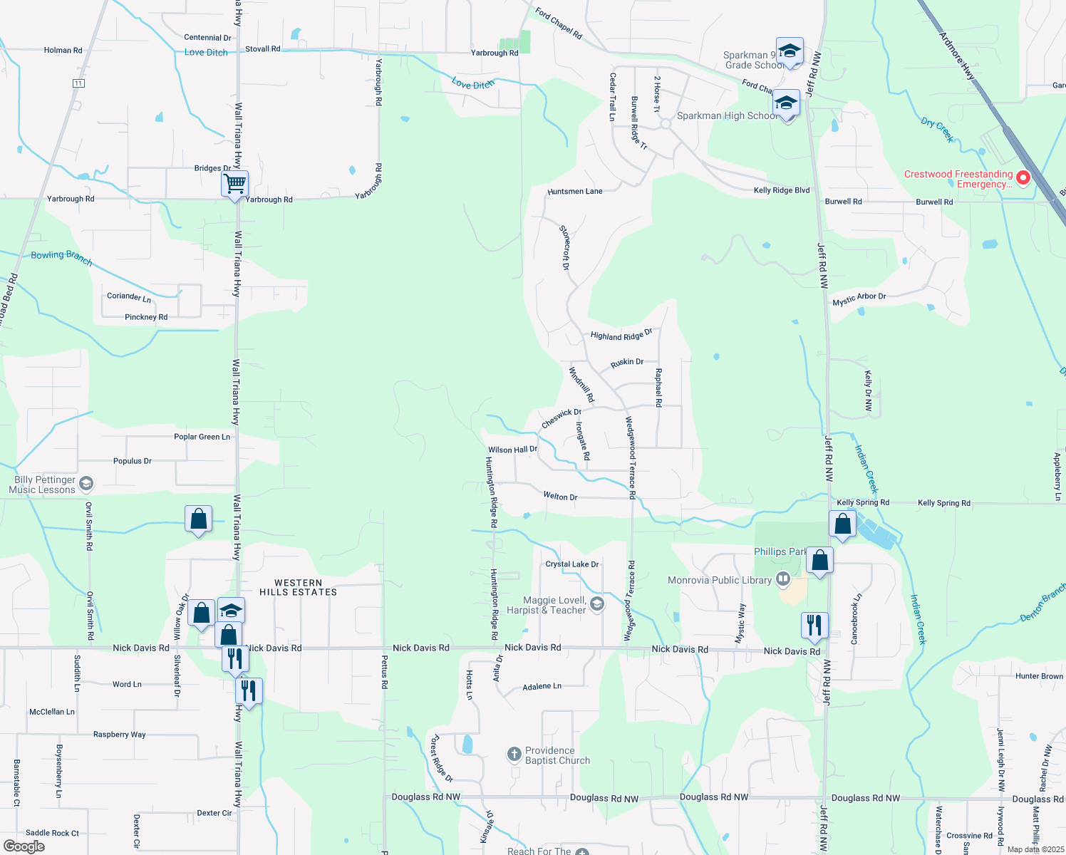map of restaurants, bars, coffee shops, grocery stores, and more near 223 Cheswick Drive in Madison