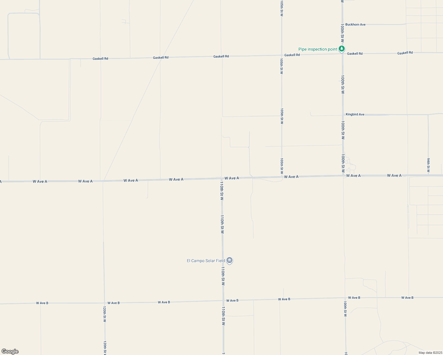 map of restaurants, bars, coffee shops, grocery stores, and more near 0 110th Street West in Rosamond