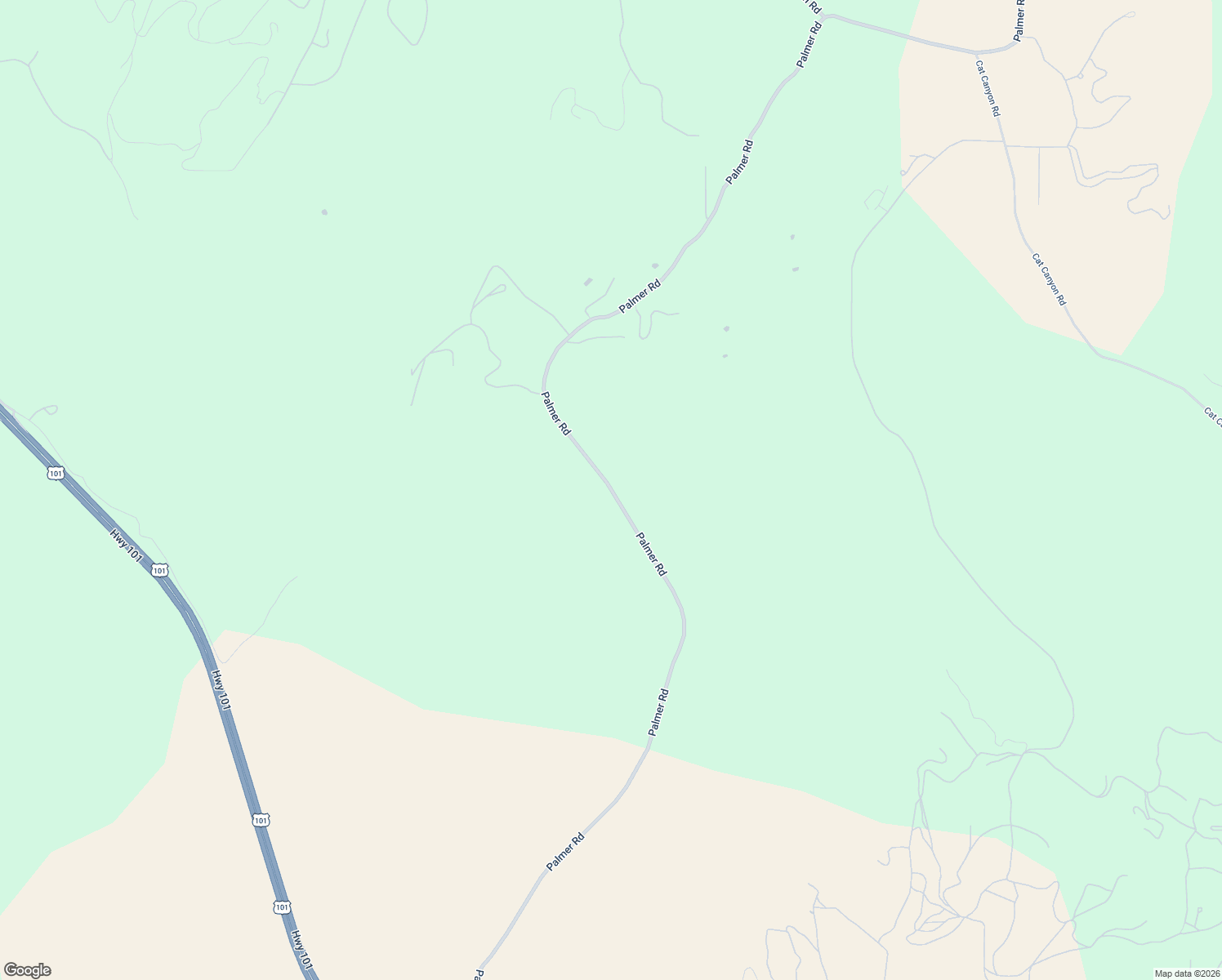 map of restaurants, bars, coffee shops, grocery stores, and more near Palmer Rd in Santa Maria