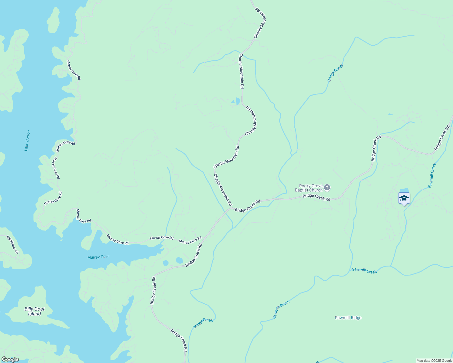 map of restaurants, bars, coffee shops, grocery stores, and more near 3507 Charlie Mountain Road in Tiger