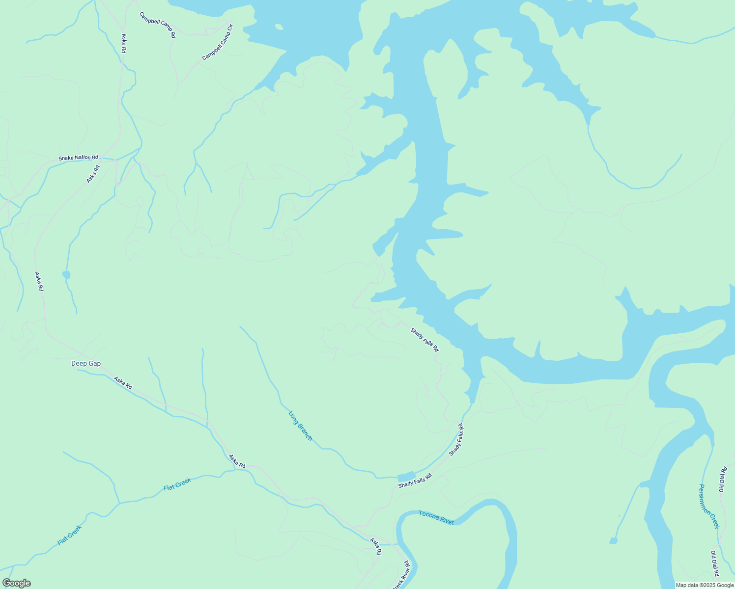 map of restaurants, bars, coffee shops, grocery stores, and more near 2028 Shady Falls Road in Blue Ridge