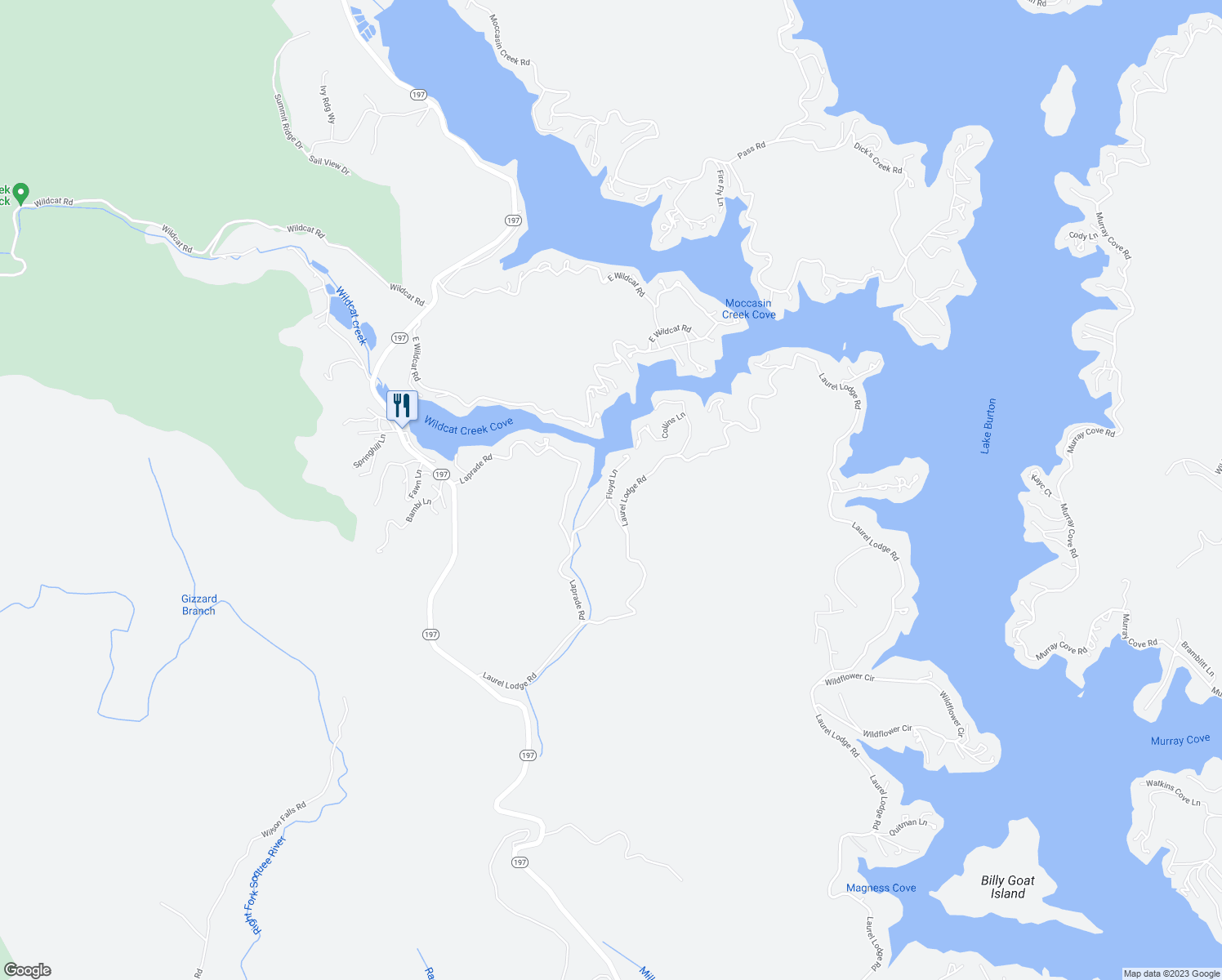 map of restaurants, bars, coffee shops, grocery stores, and more near 298 Floyd Lane in Clarkesville