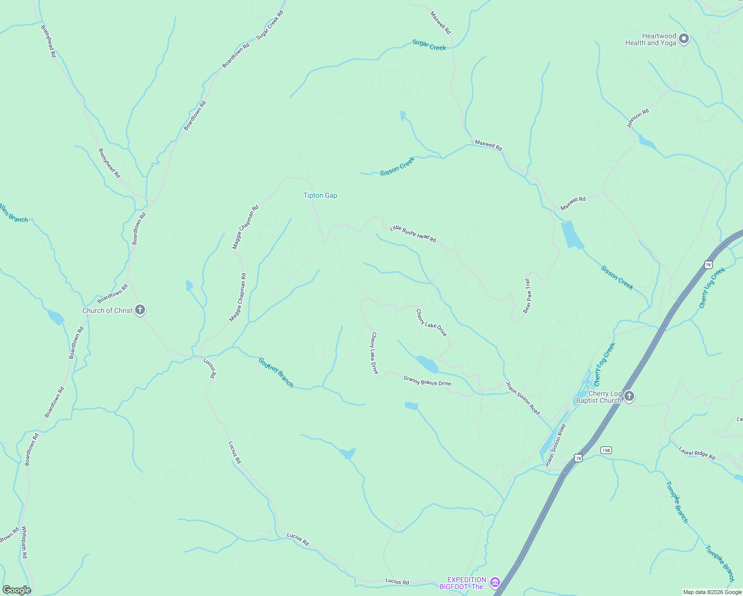 map of restaurants, bars, coffee shops, grocery stores, and more near 947 Cherry Lake Drive in Blue Ridge