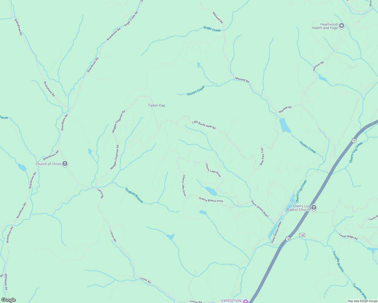 map of restaurants, bars, coffee shops, grocery stores, and more near 121 Ascherman Court in Blue Ridge