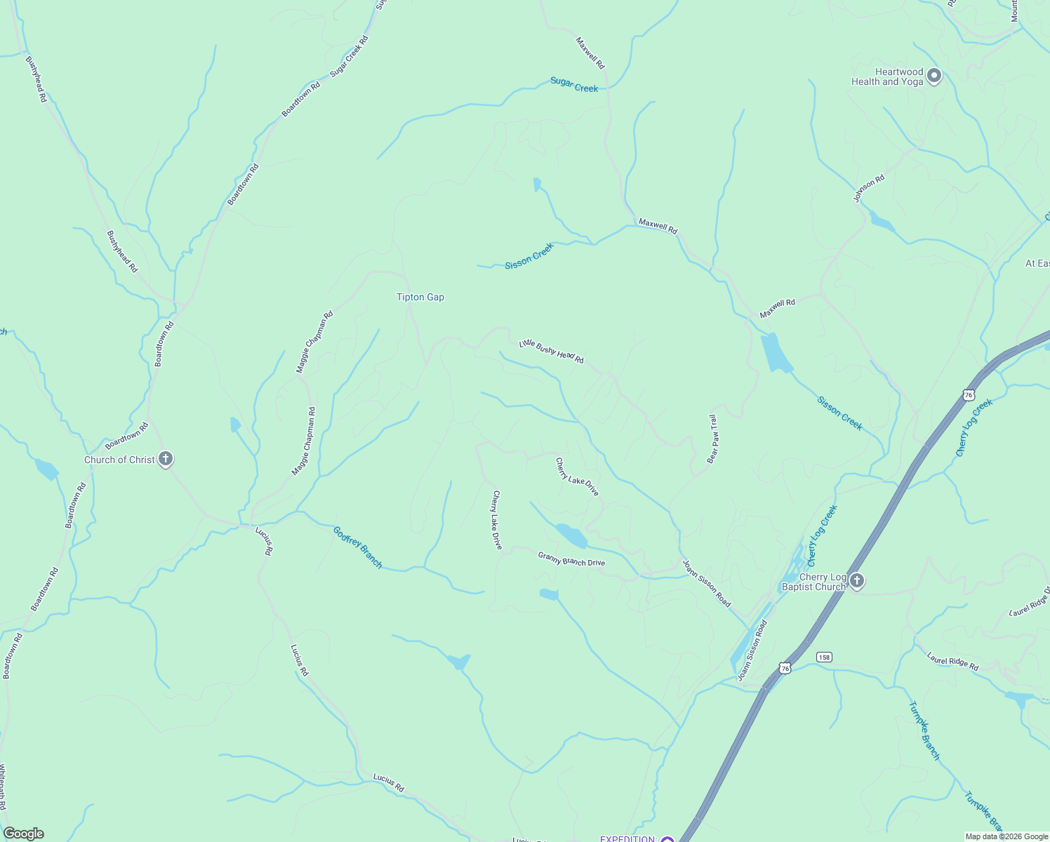 map of restaurants, bars, coffee shops, grocery stores, and more near 121 Ascherman Court in Blue Ridge