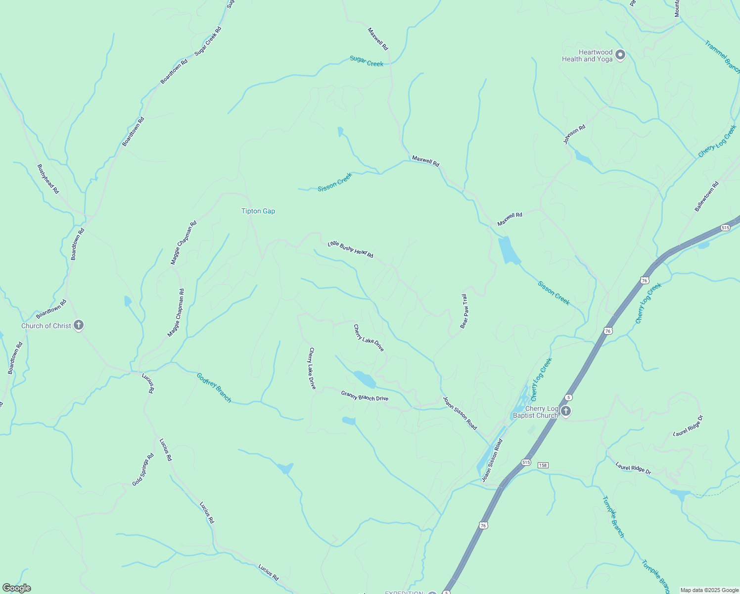 map of restaurants, bars, coffee shops, grocery stores, and more near 88 Indian Rock Road in Blue Ridge